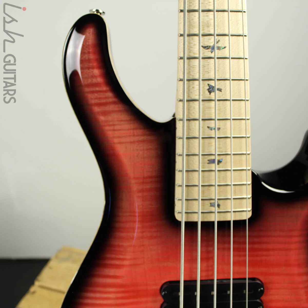 2019 PRS Gary Grainger 5-String Bass Salmon Smokeburst Maple Fretboard - Image 4