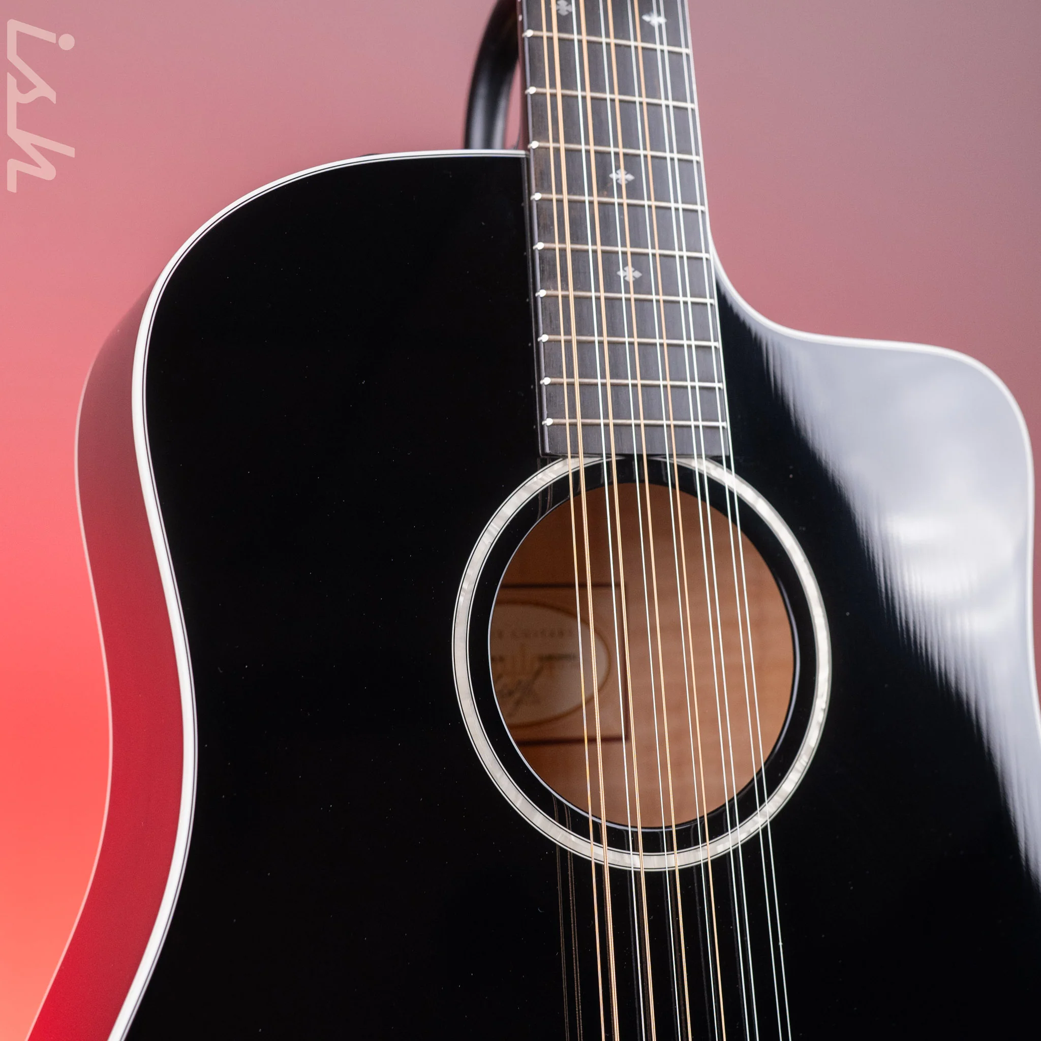 2019 Taylor Custom 250ce-BLK DLX 12-String Acoustic-Electric Guitar - Image 3
