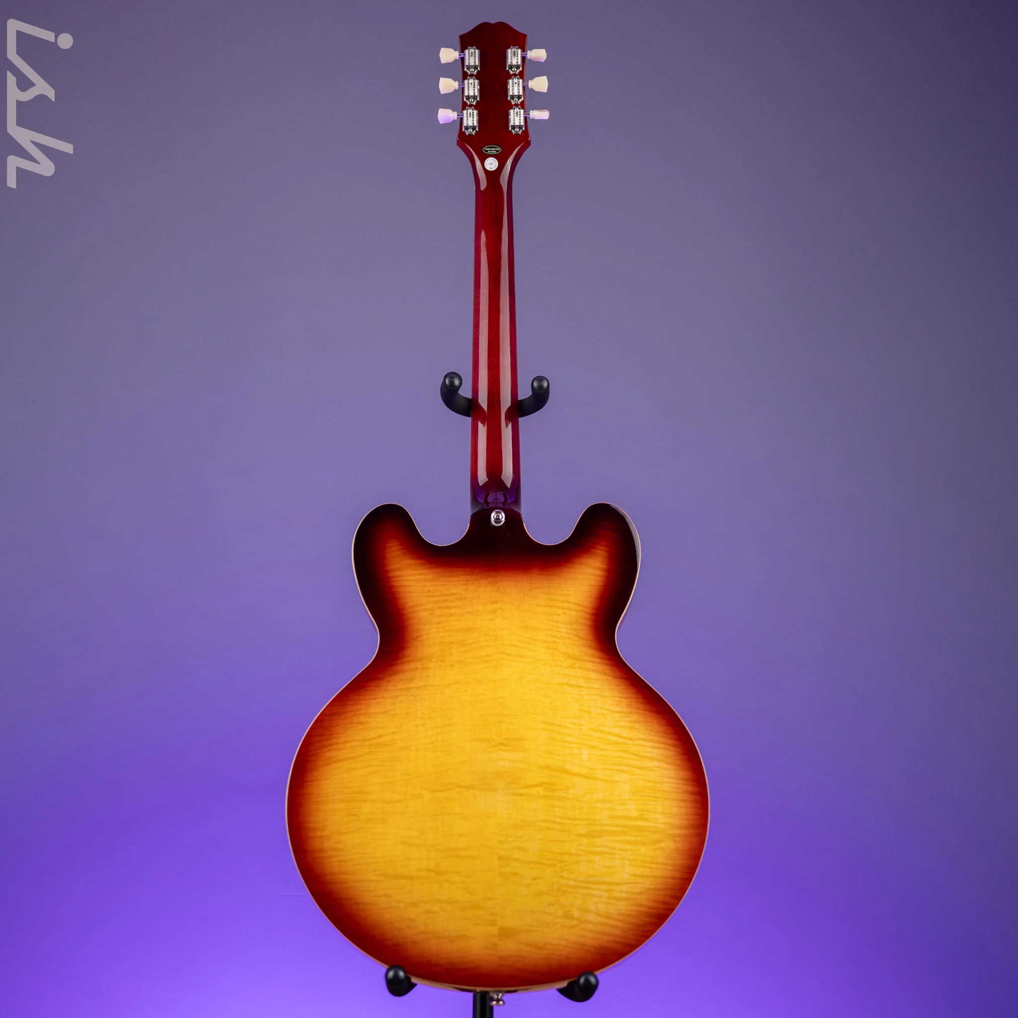 2020 Epiphone ES-335 Figured Semi-Hollow Raspberry Tea Burst - Image 10