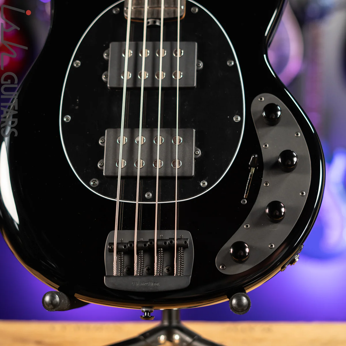 2020 Ernie Ball Music Man Stingray Special HH 4-String Bass Black Ebony Fretboard - Image 4