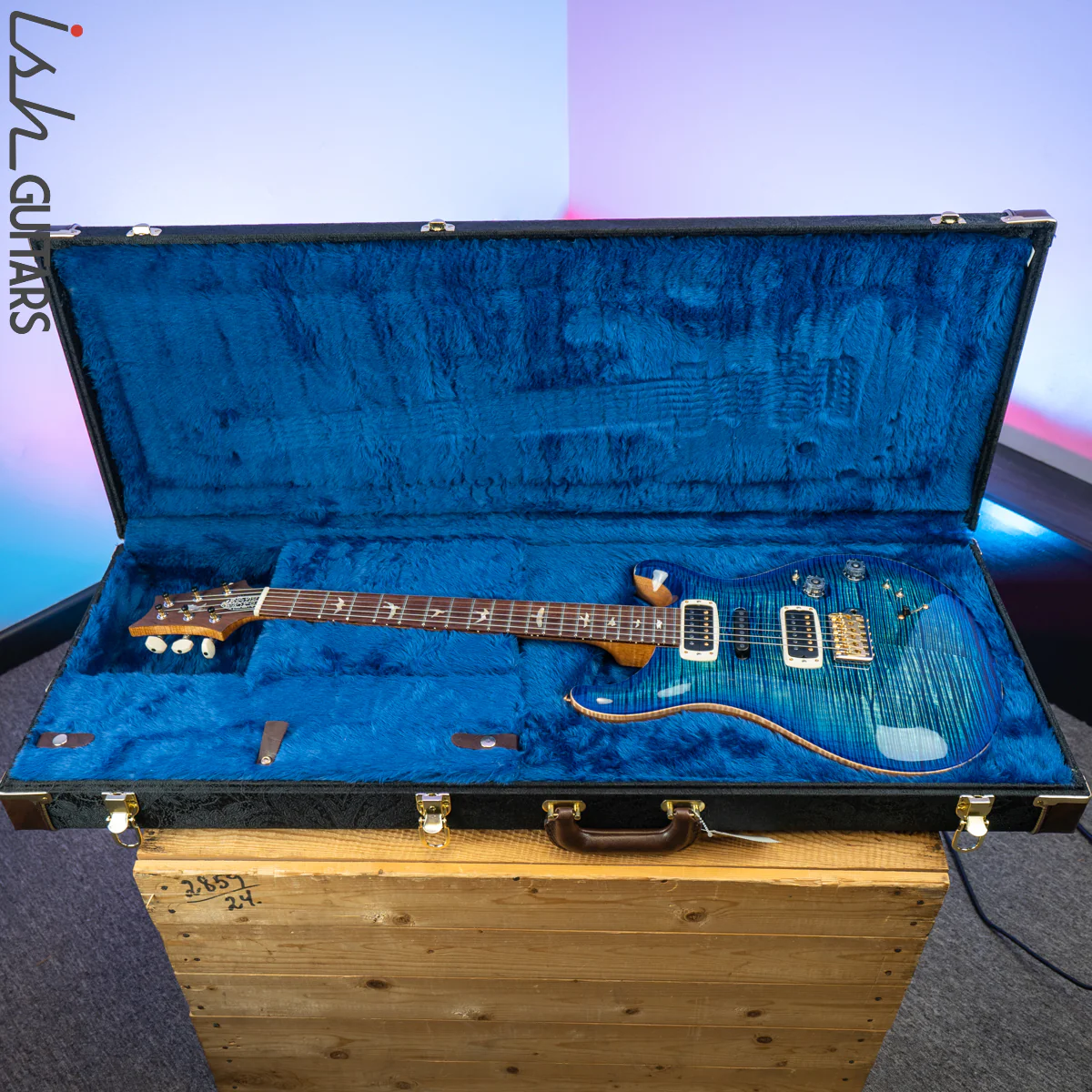 2020 Experience Paul Reed Smith PRS Modern Eagle V Custom Color River Blue Burst 10 Top - Image 14