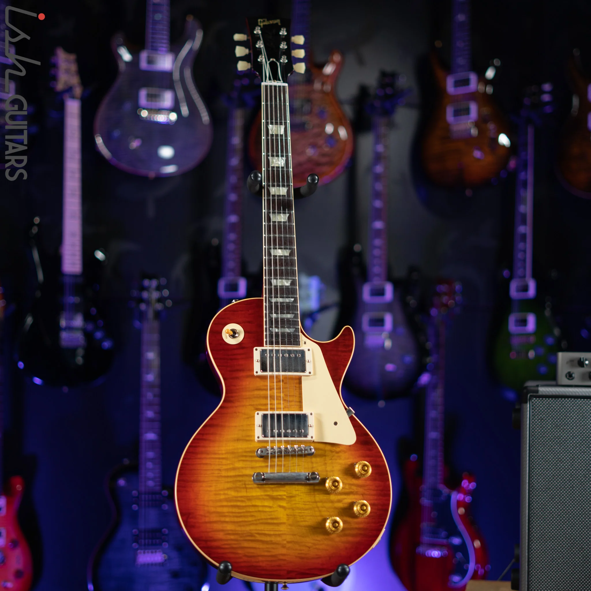 2020 Gibson Custom 60th Anniversary '59 Les Paul Reissue Deep Cherry Sunburst - Image 2