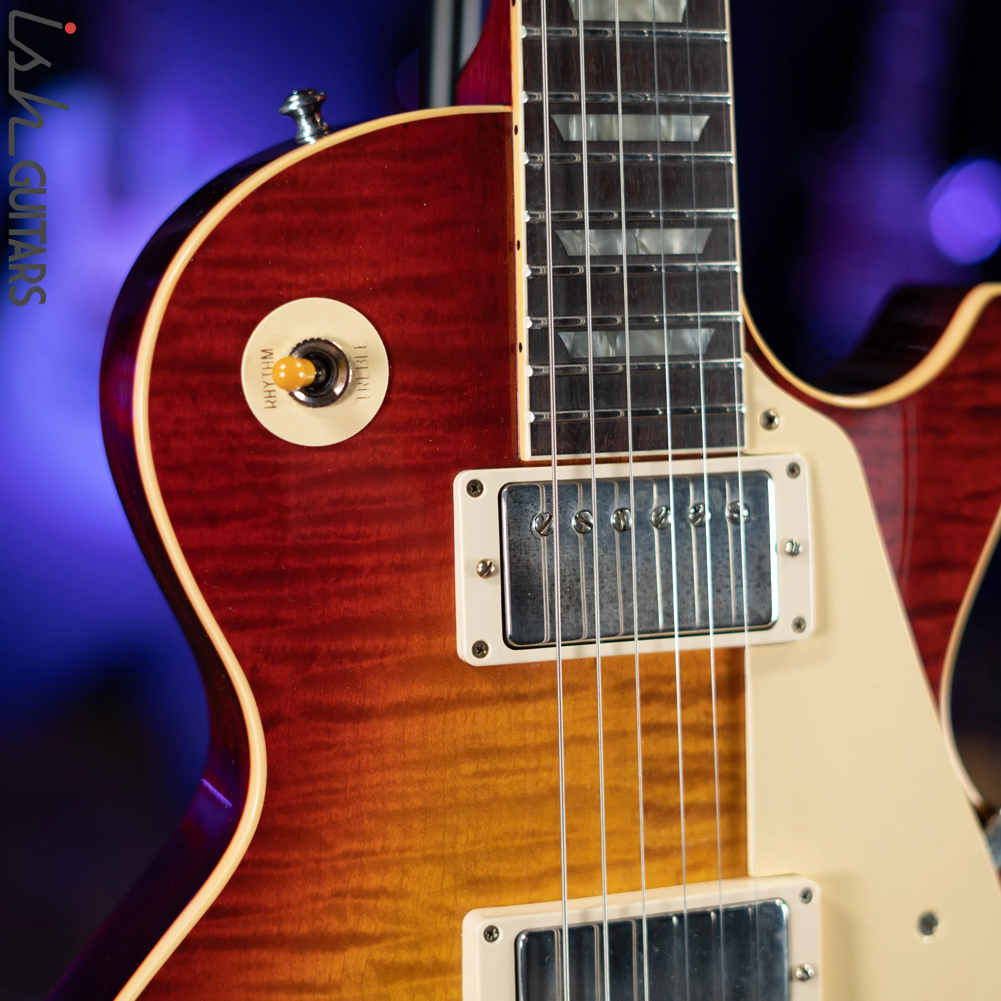 2020 Gibson Custom 60th Anniversary '59 Les Paul Reissue Deep Cherry Sunburst - Image 3