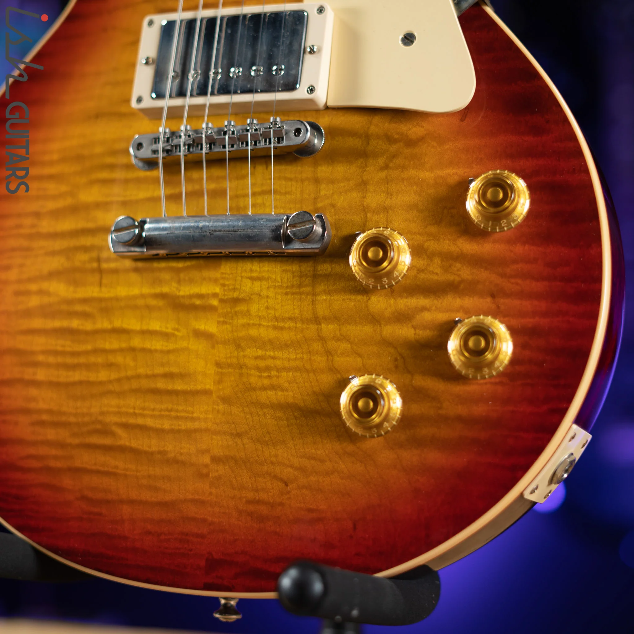 2020 Gibson Custom 60th Anniversary '59 Les Paul Reissue Deep Cherry Sunburst - Image 4