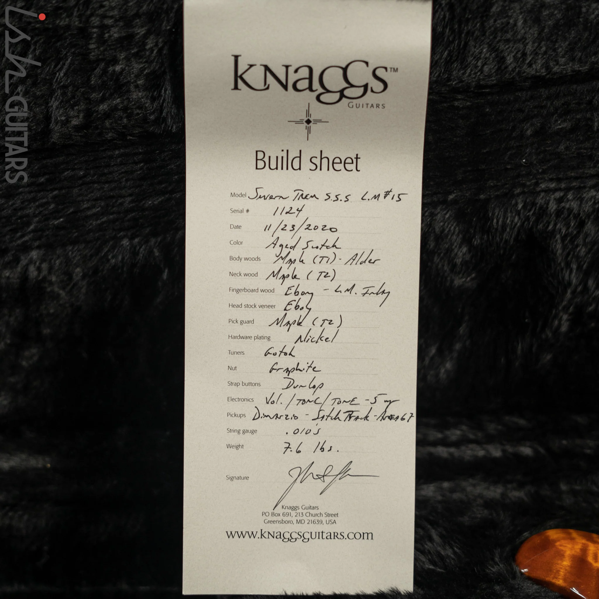2020 Knaggs Severn Trem LM Larry Mitchell #15 Aged Scotch - Image 21