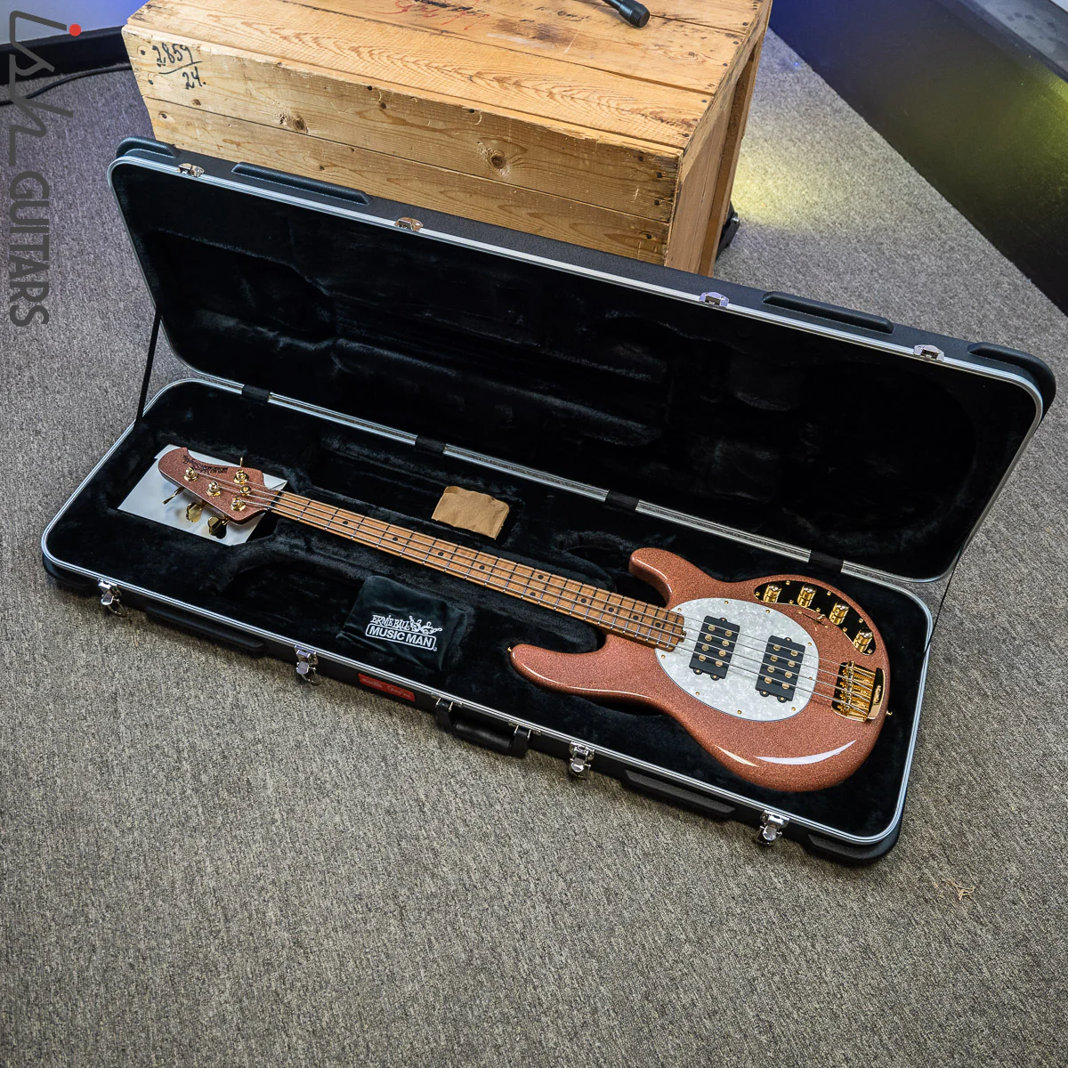 2020 Music Man Stingray HH BFR Pink Champagne Sparkle - Image 13