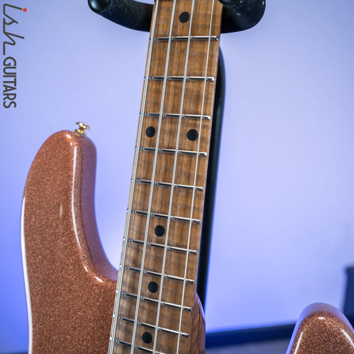 2020 Music Man Stingray HH BFR Pink Champagne Sparkle - Image 6