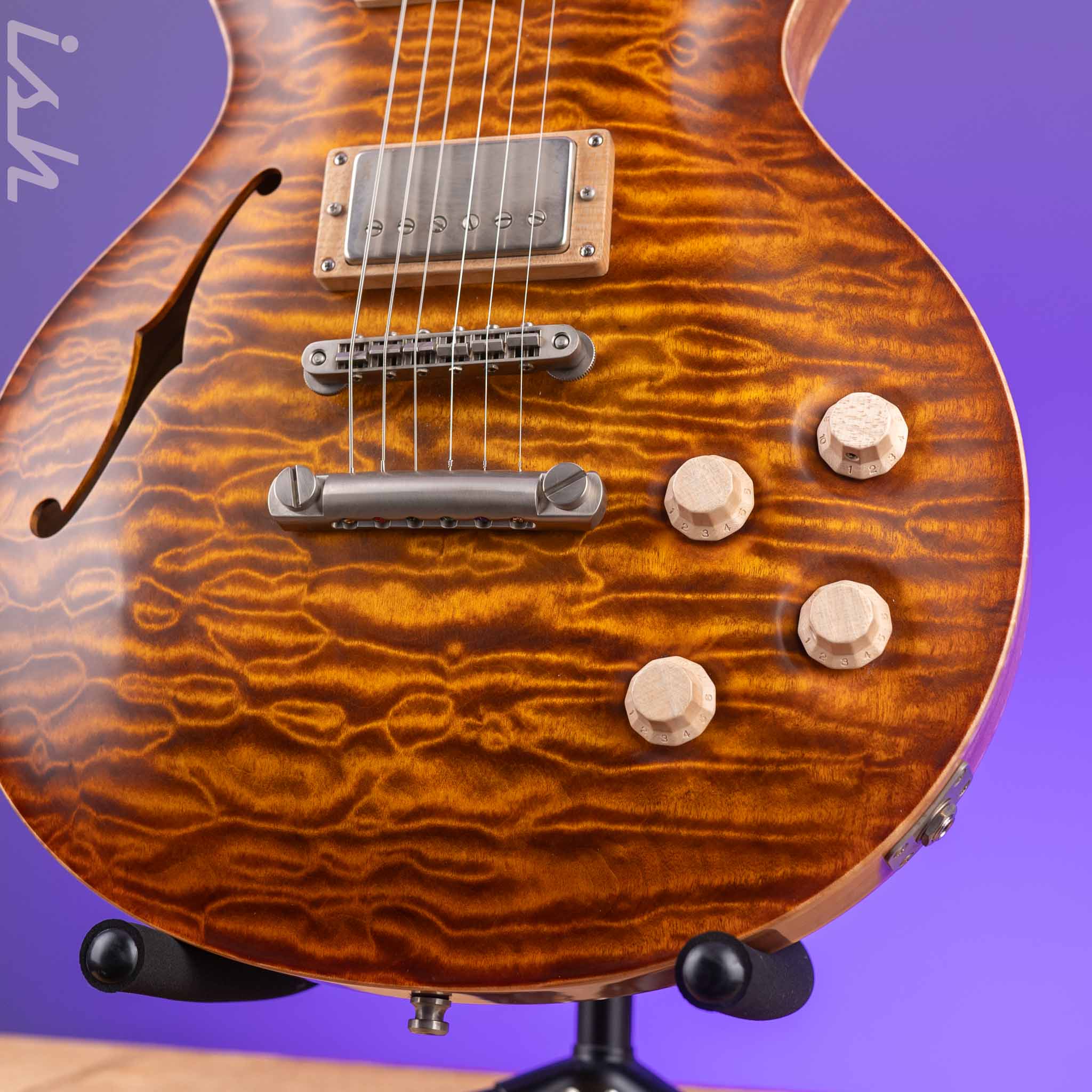 2020 Nik Huber Orca Custom Order Semi-Hollow D.S. Faded Sunburst - Image 5