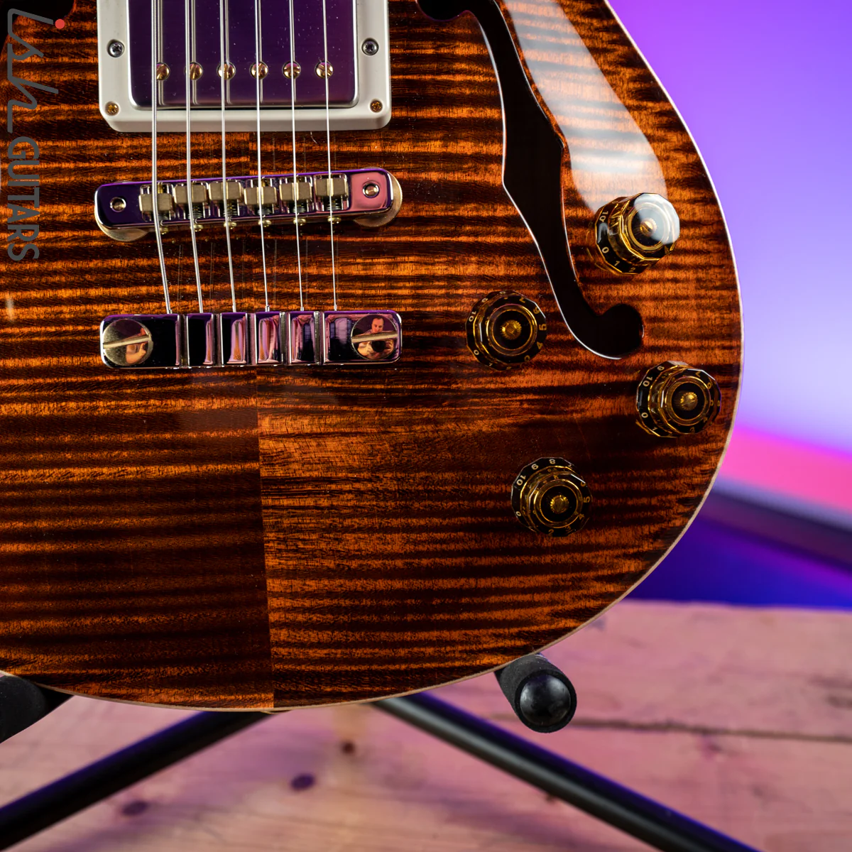 Used 2020 Paul Reed Smith PRS McCarty 594 Hollowbody II Wood Library 10 Top Orange Tiger - Image 4
