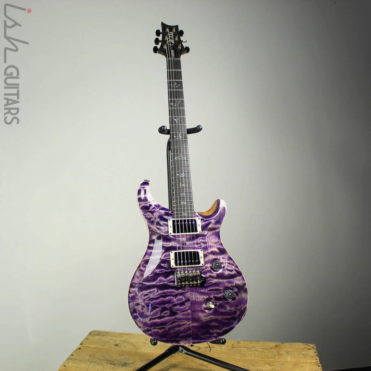 2020 Paul Reed Smith PRS Wood Library Custom 24 Faded Purple Quilt Rosewood Neck - Image 2