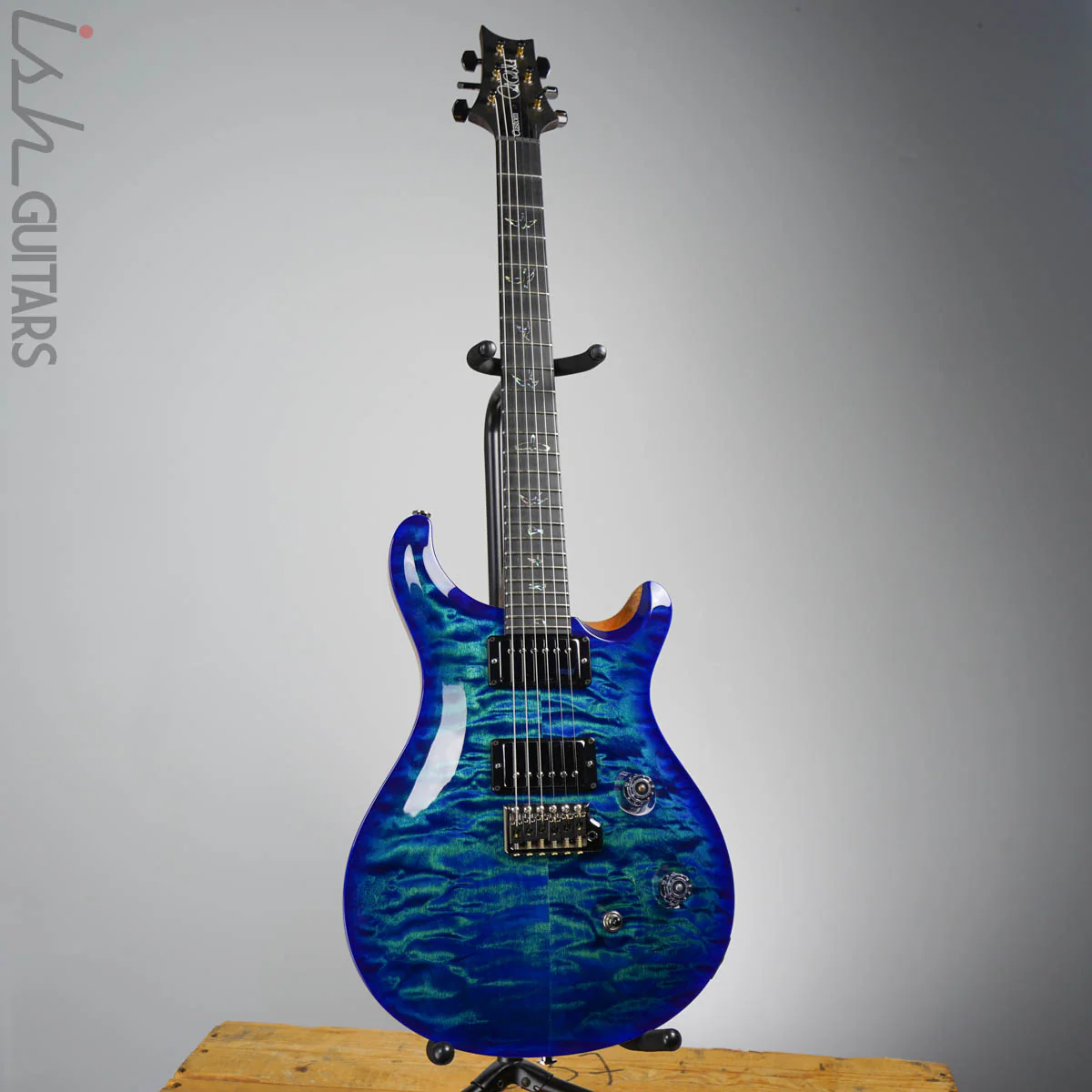 2020 Paul Reed Smith PRS Wood Library Custom 24 River Blue Blueburst Rosewood Neck - Image 2