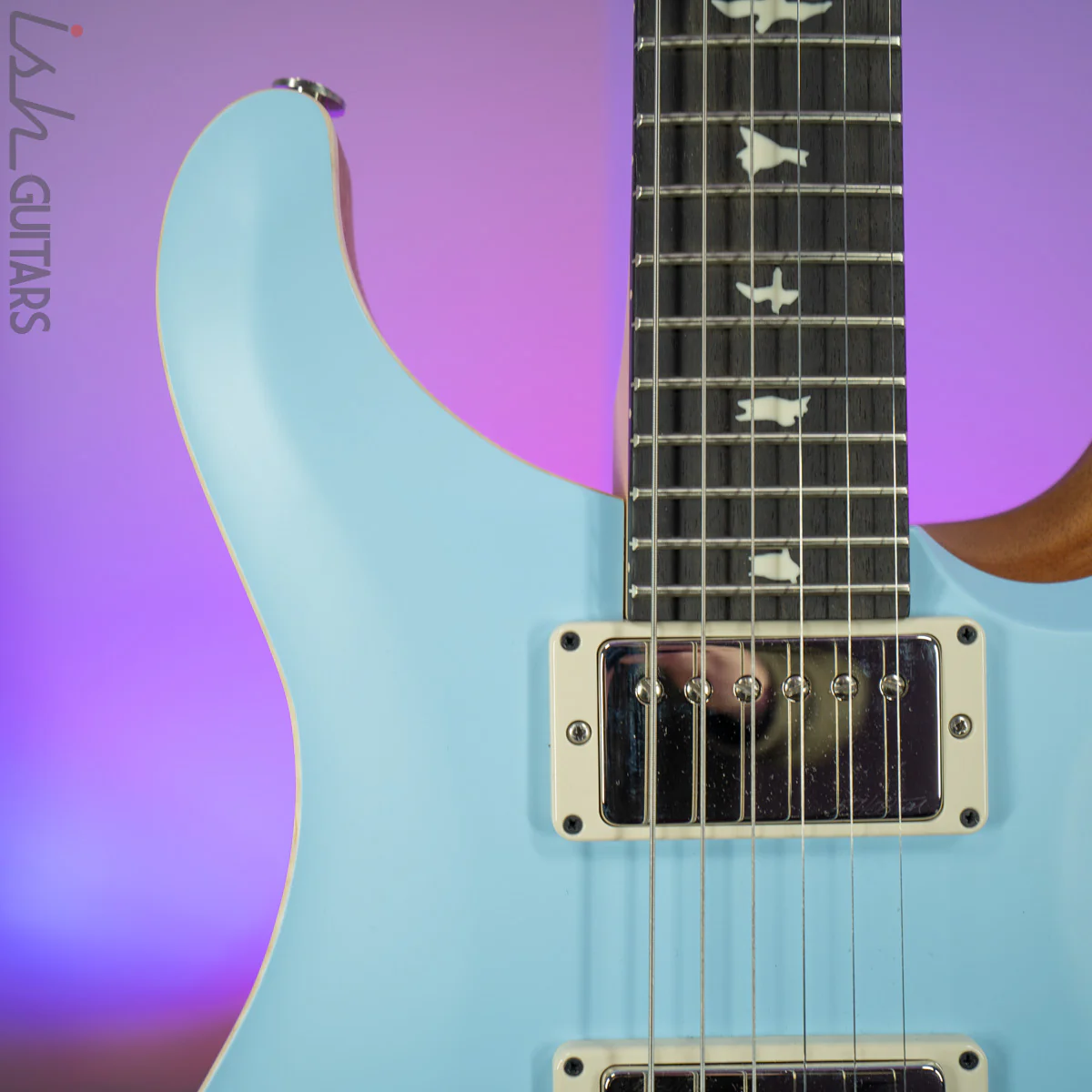 2020 PRS CE 24 Satin Nitro 57/08 Ebony Fretboard Powder Blue - Image 3