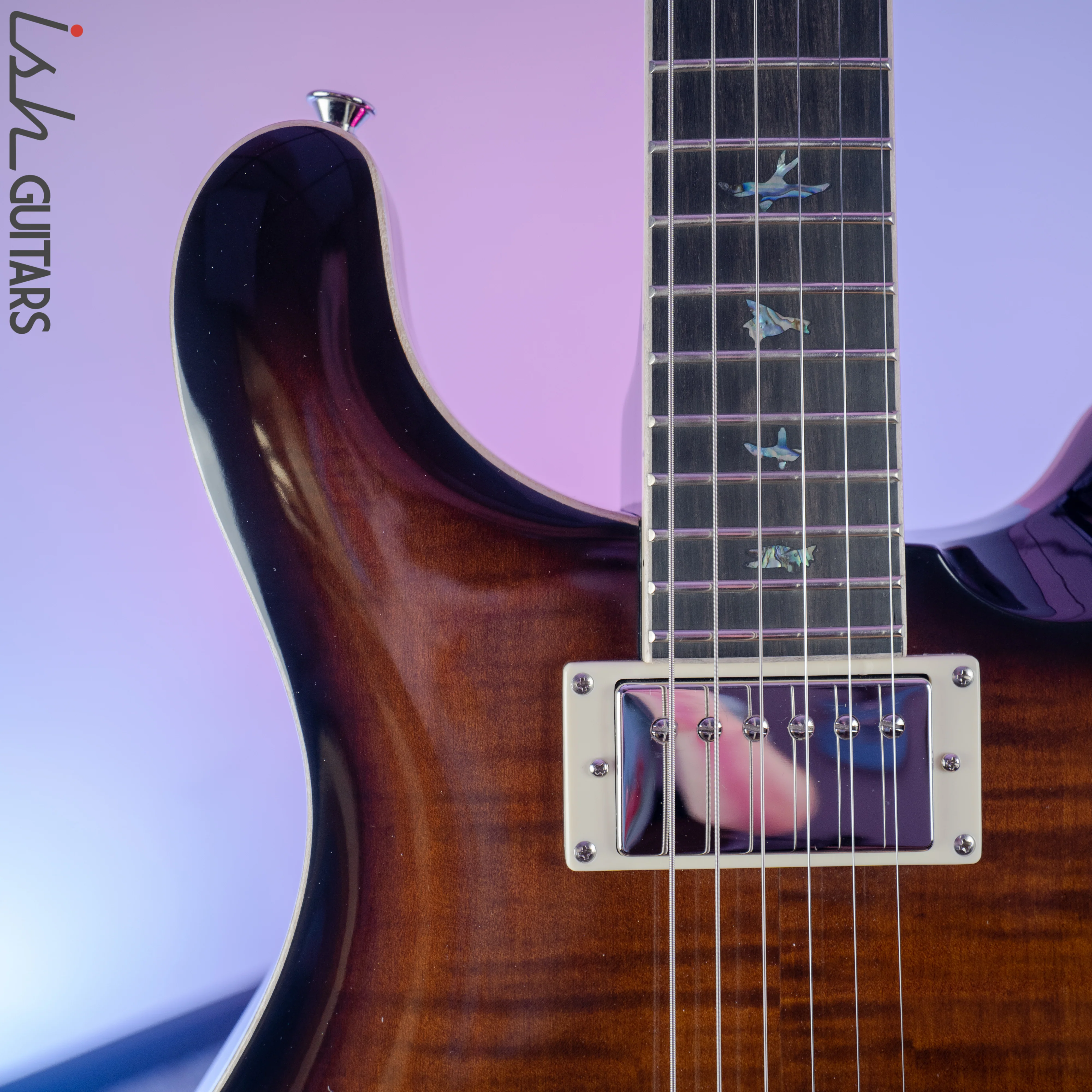2020 PRS Paul Reed Smith SE Hollowbody II Piezo Black Gold Burst - Image 3