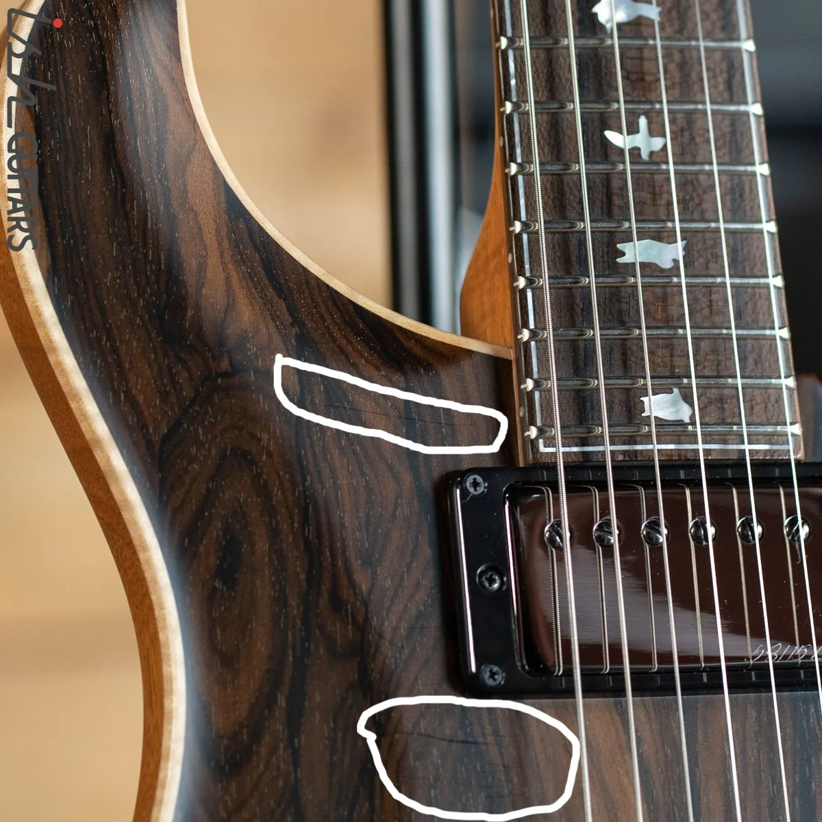2020 PRS Private Stock Custom 24 Semi-Hollow Ziricote Satin - Image 8