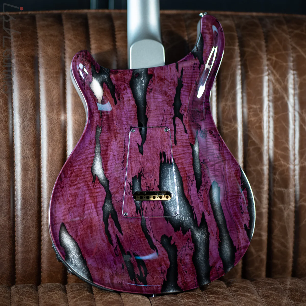 PRS Private Stock Hollowbody II Tremolo Piezo Spalted Maple Purple - Image 9
