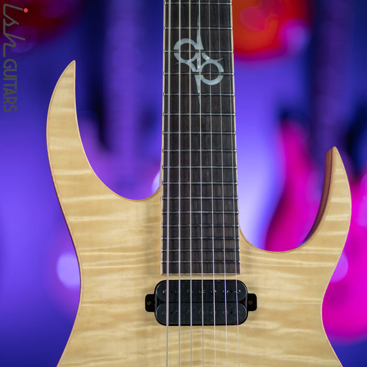 2020 Solar SB1.7FRFM 7-String Electric Guitar Flame Natural Matte - Image 3