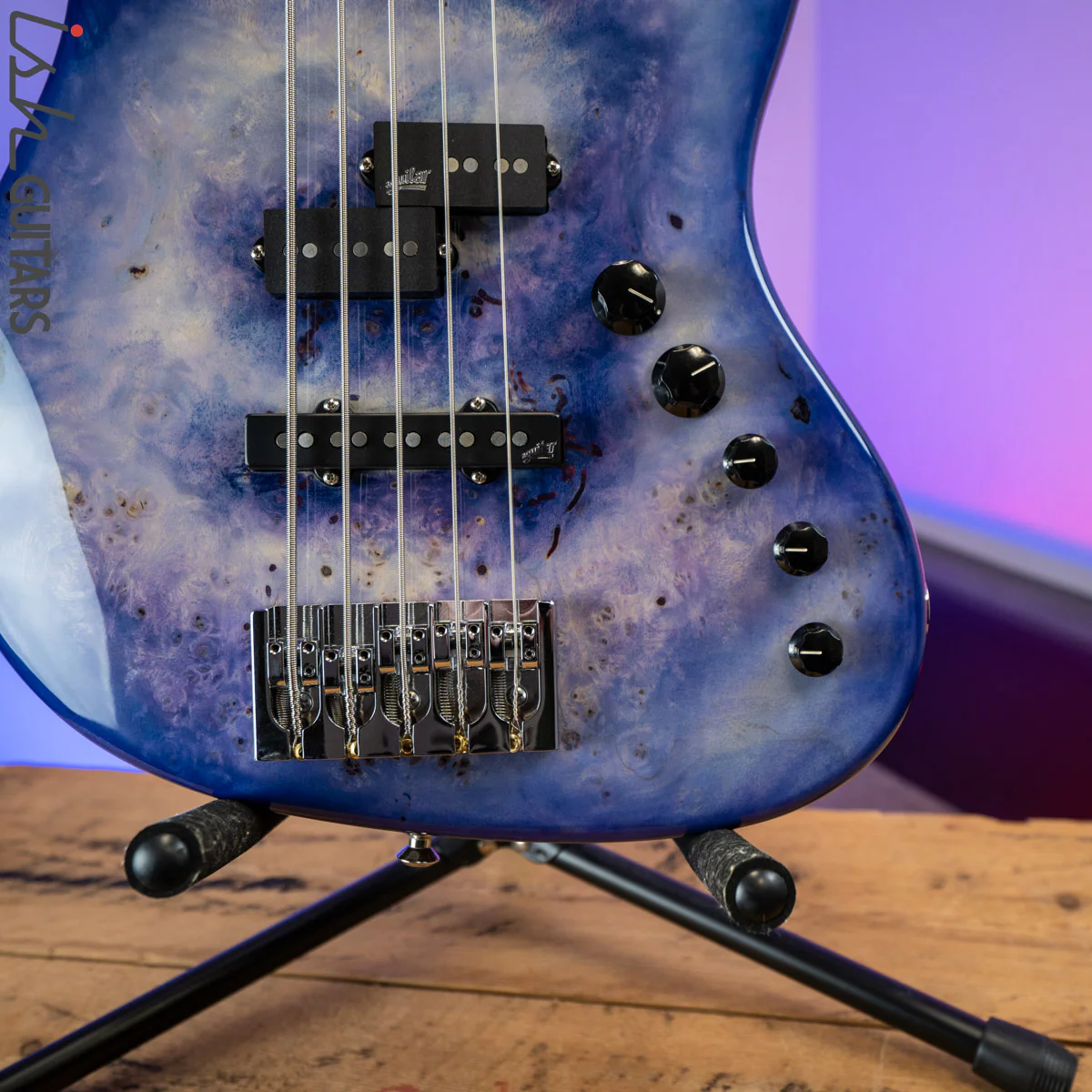 2020 Spector Coda 5 String Nebula Tie Dye Bass Guitar - Image 4