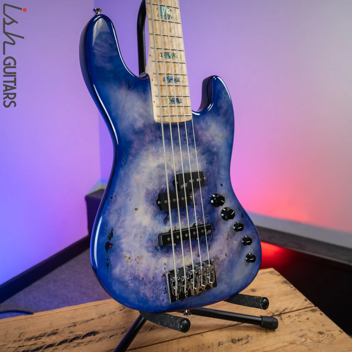 2020 Spector Coda 5 String Nebula Tie Dye Bass Guitar - Image 5