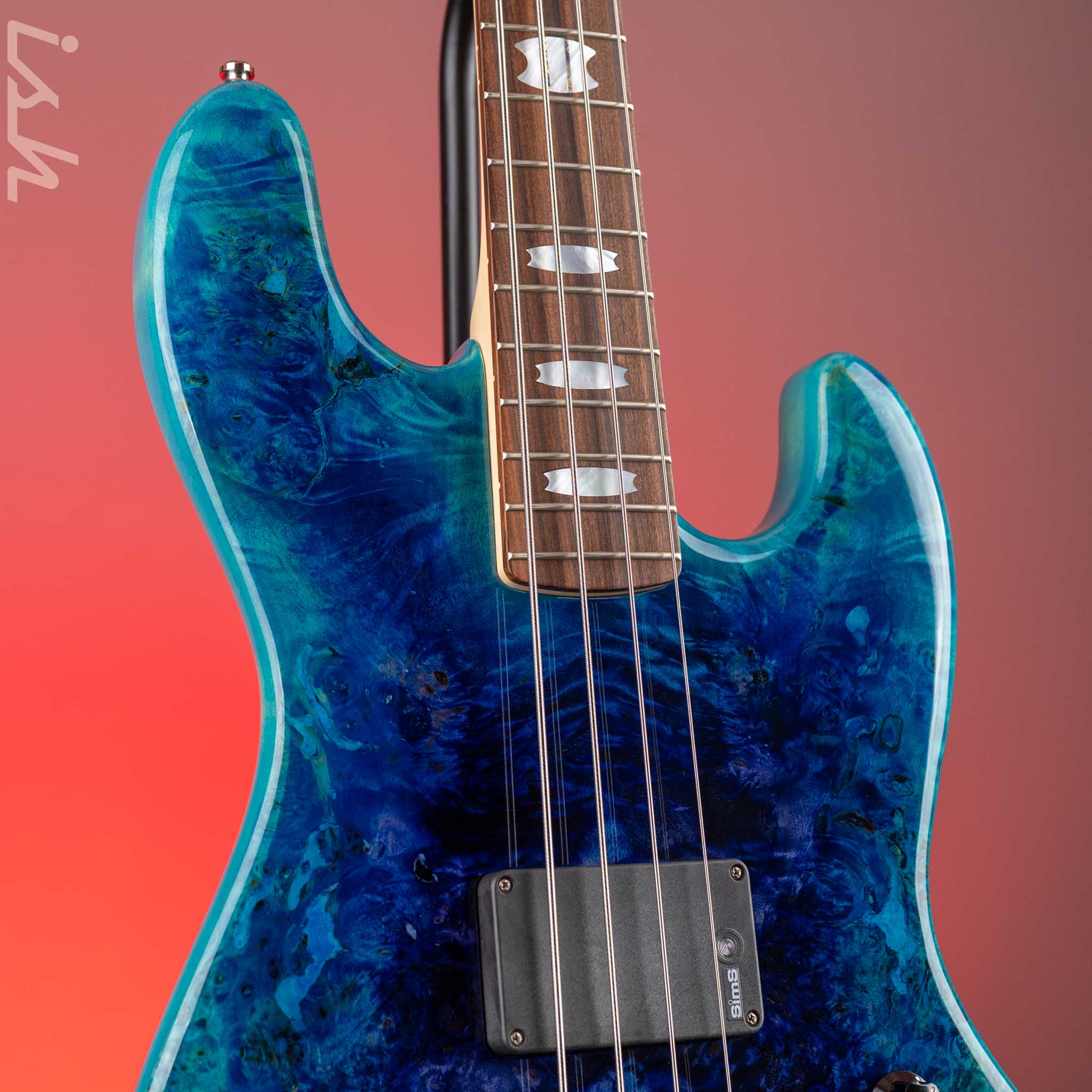2020 Spector Coda P 4 String Bass Sims Super Quad Tsunami Blue - Image 3