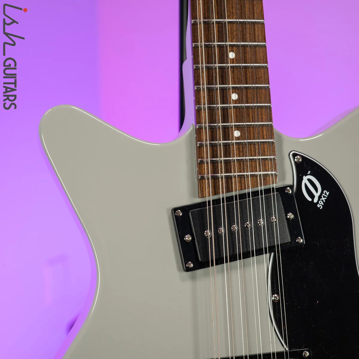 Danelectro 59X 12 String Ice Gray - Image 3