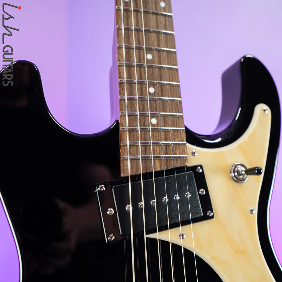 2021 Danelectro 64XT Black W/ Marble Pick Guard Prototype - Image 5