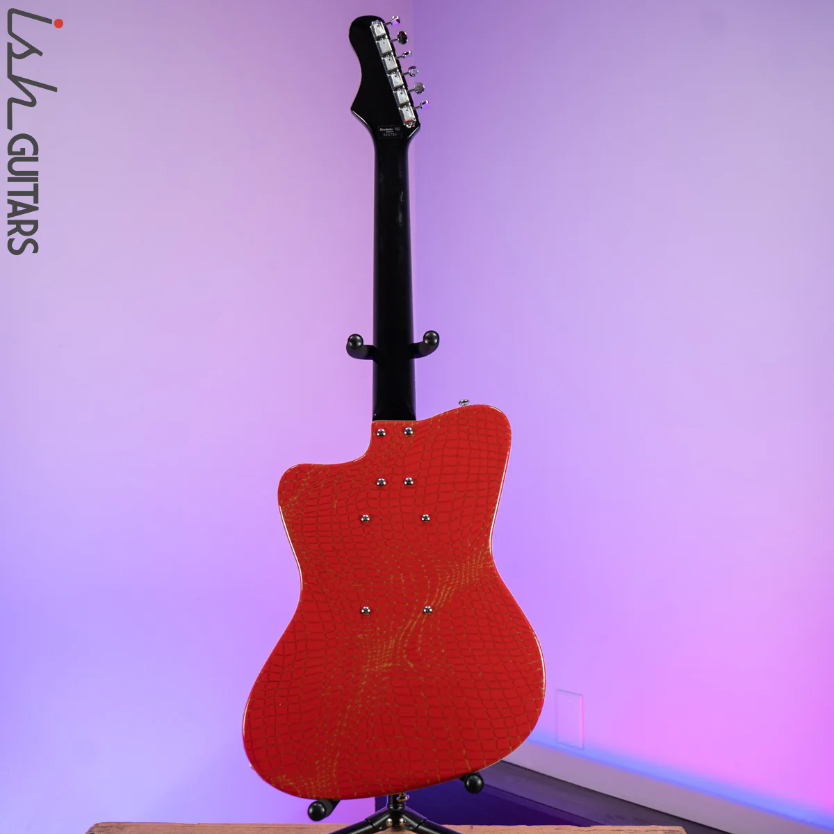 Danelectro Heaven Hawk Guitar Red Alligator Prototype - Image 7