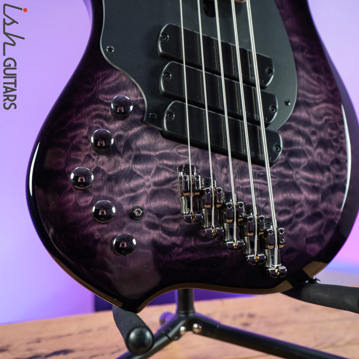Dingwall 10th Anniversary Combustion 5-String 3 PUP Amethystburst Left Handed - Image 4