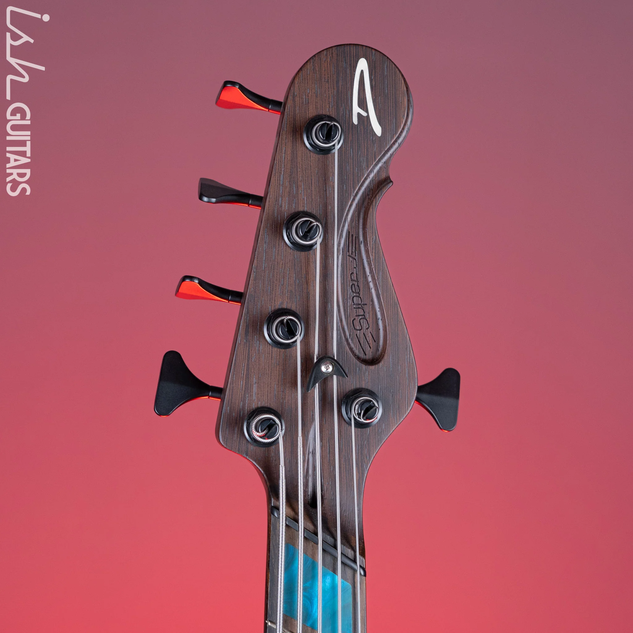 2021 Dingwall Super J 5-String Buckeye Burl Purple to Turquoise Reverseburst - Image 6
