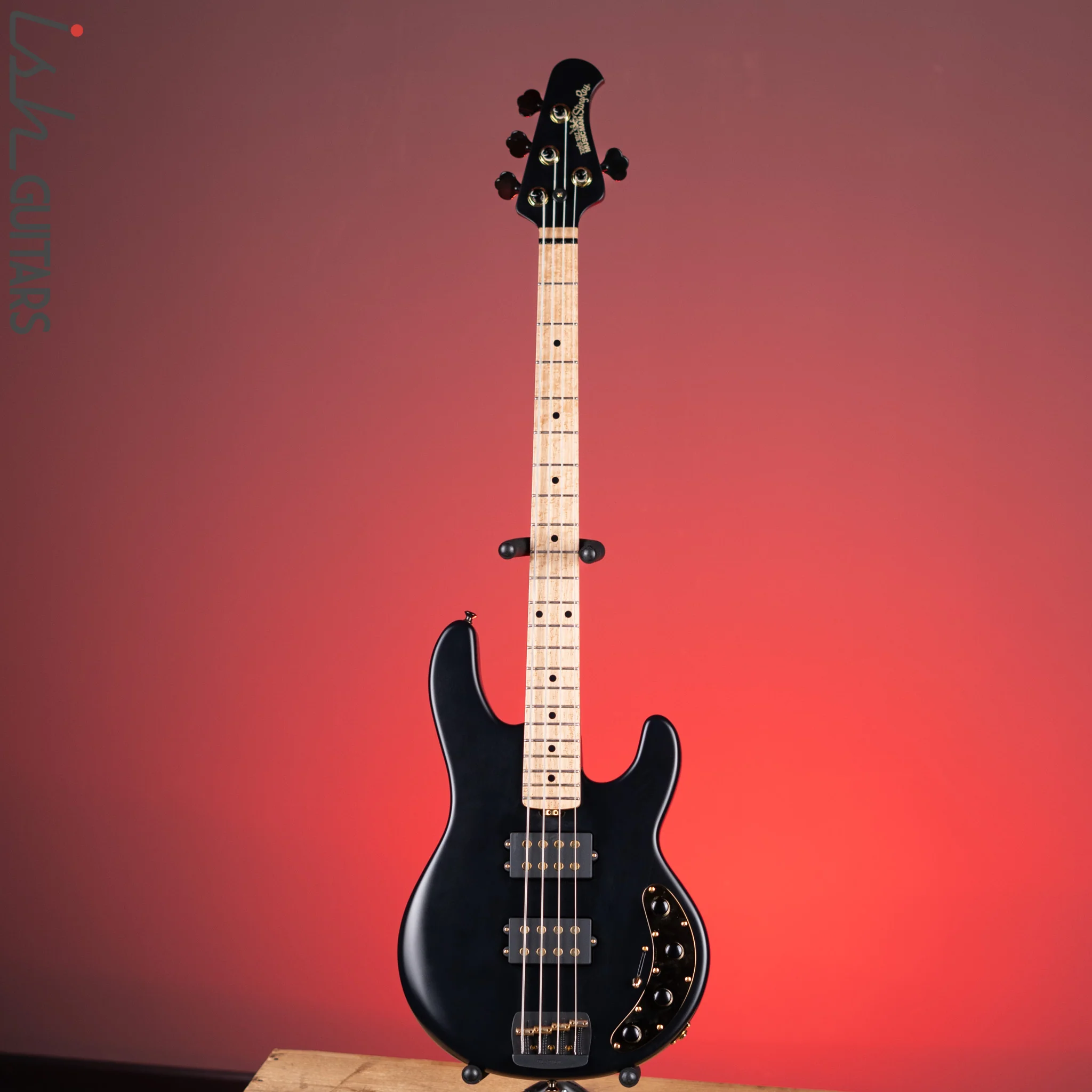 2021 Ernie Ball Music Man BFR Kingpin Stingray HH Matte Black - Image 2