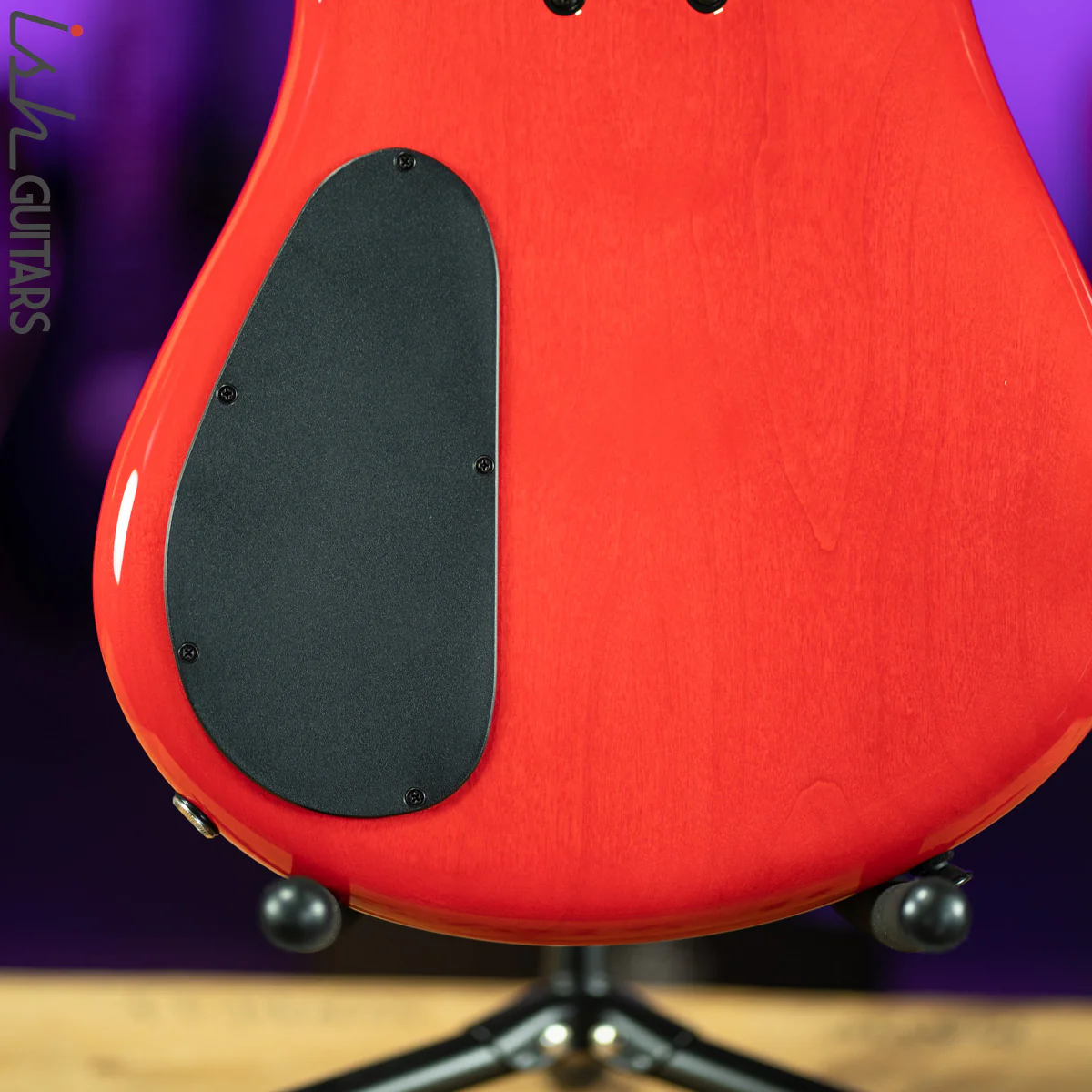 Spector Eurobolt 4 Inferno Red Gloss Poplar Burl Bass Guitar - Image 10
