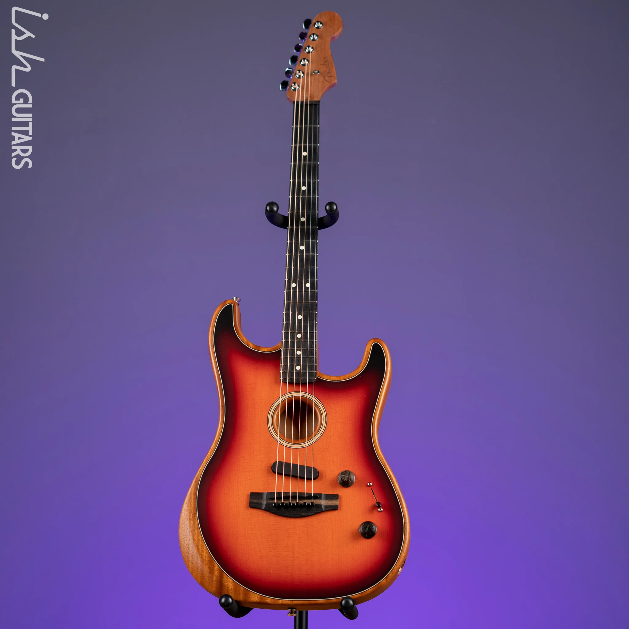 2021 Fender Acoustasonic Stratocaster Acoustic-Electric Guitar 3-Color Sunburst - Image 2