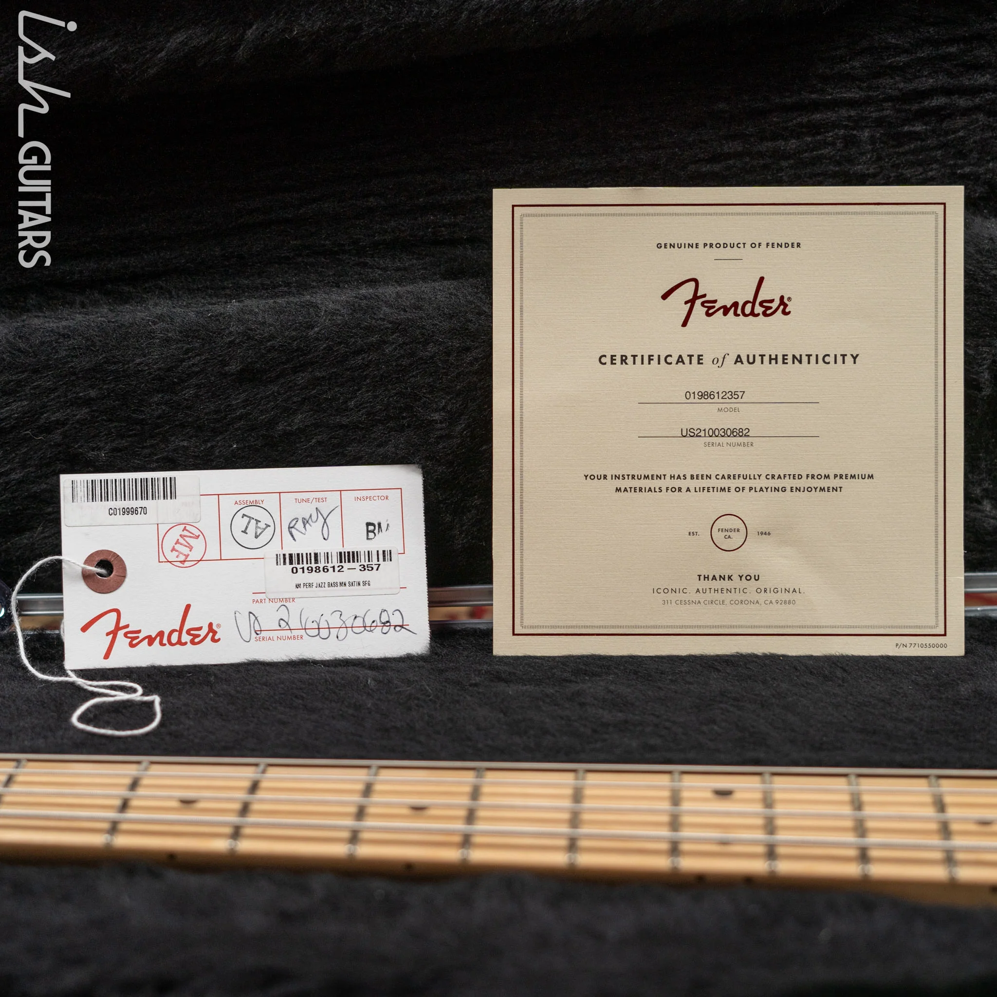 2021 Fender American Performer Jazz Bass Seafoam Green Satin - Image 17