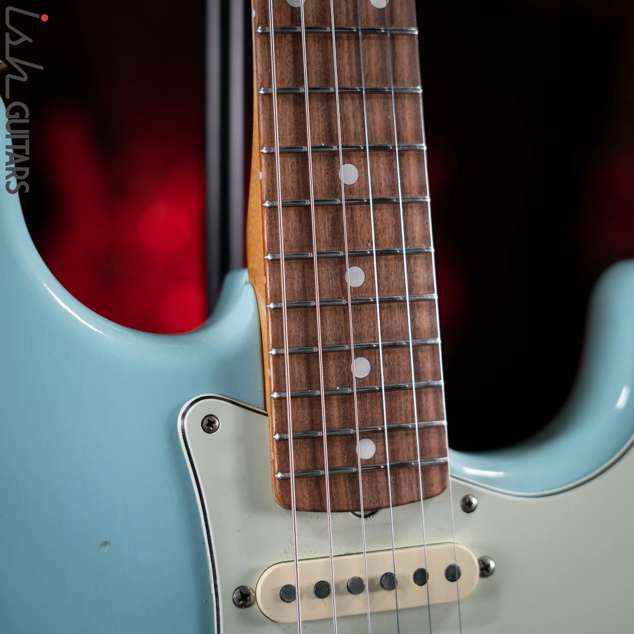 2021 Fender Road Worn Stratocaster Daphne Blue - Image 5