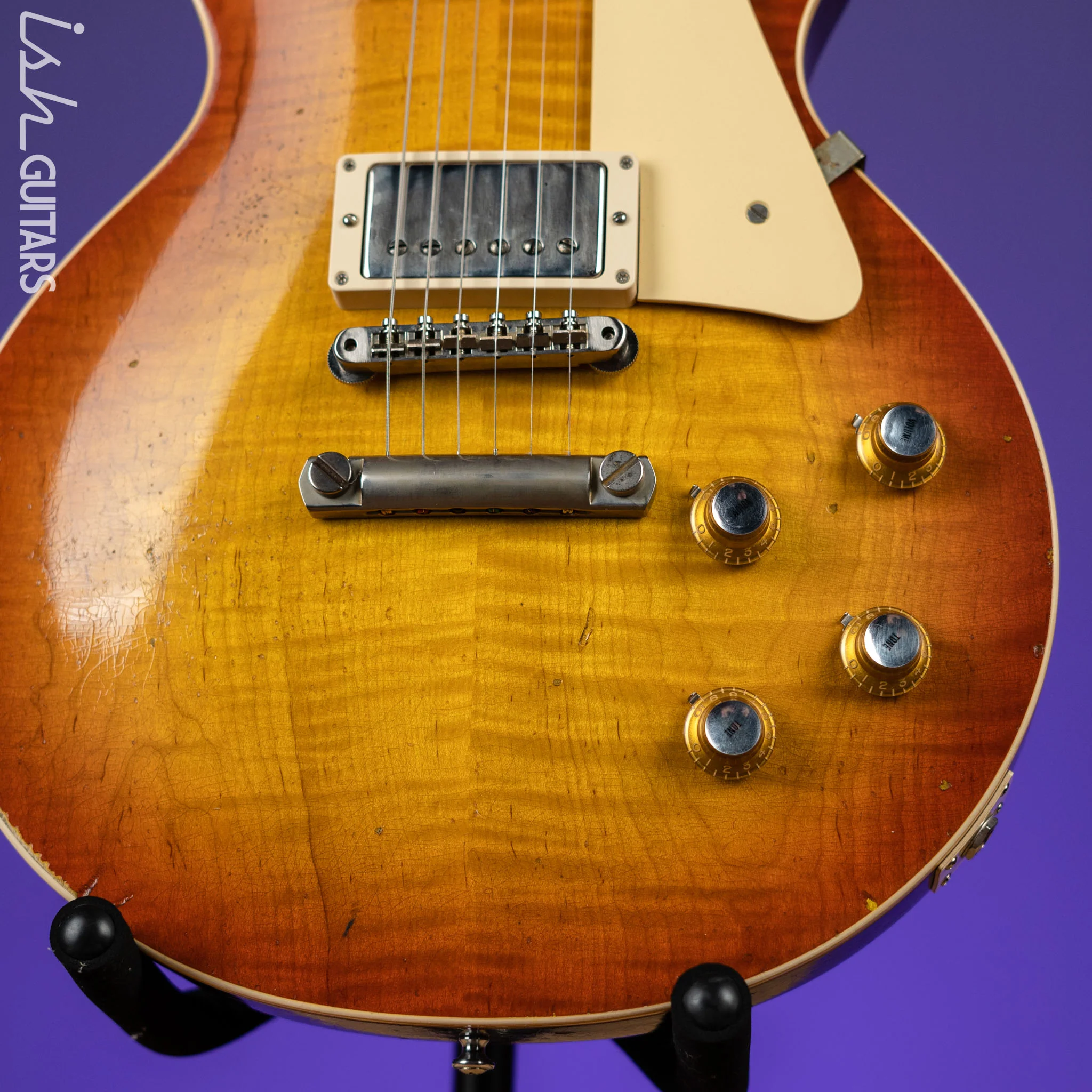2021 Gibson Custom 1960 Les Paul Standard Murphy Lab Tangerine Burst Heavy Aged - Image 5
