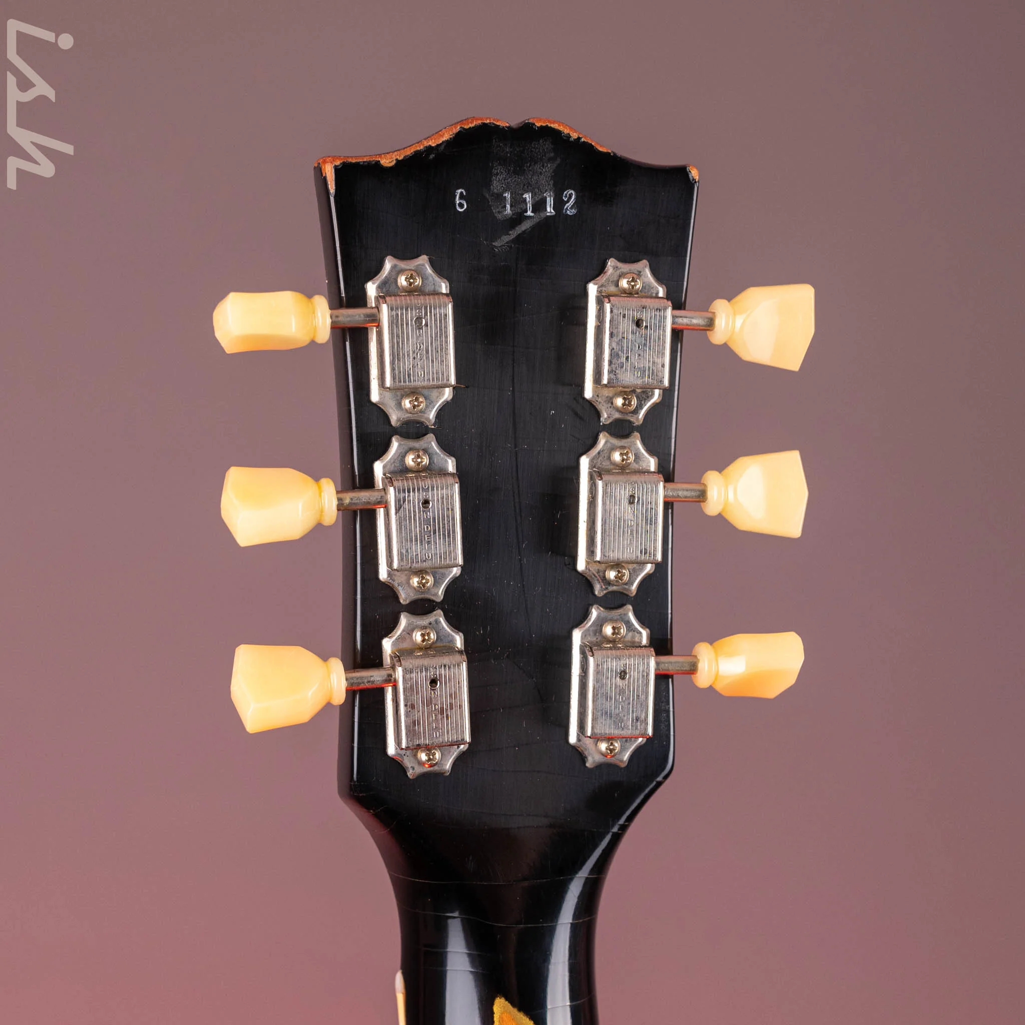 2021 Gibson Murphy Lab Heavy Relic Les Paul Standard 1956 Reissue Black Over Gold w/ Bigsby - Image 11
