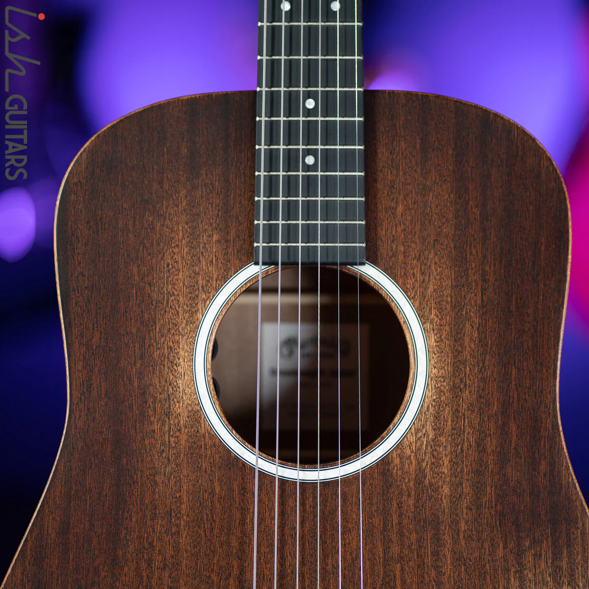 Martin DJr-10E Streetmaster Natural Sapele - Image 3