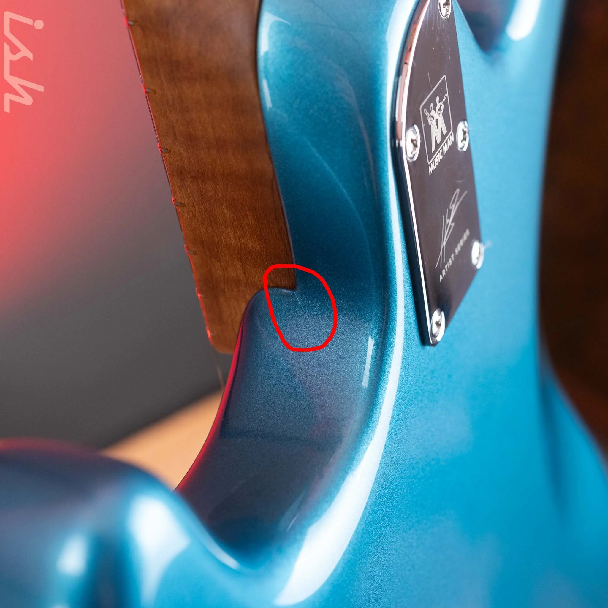 2021 Ernie Ball Music Man Hunter Hayes Cutlass SSS Toluca Lake Blue - Image 12