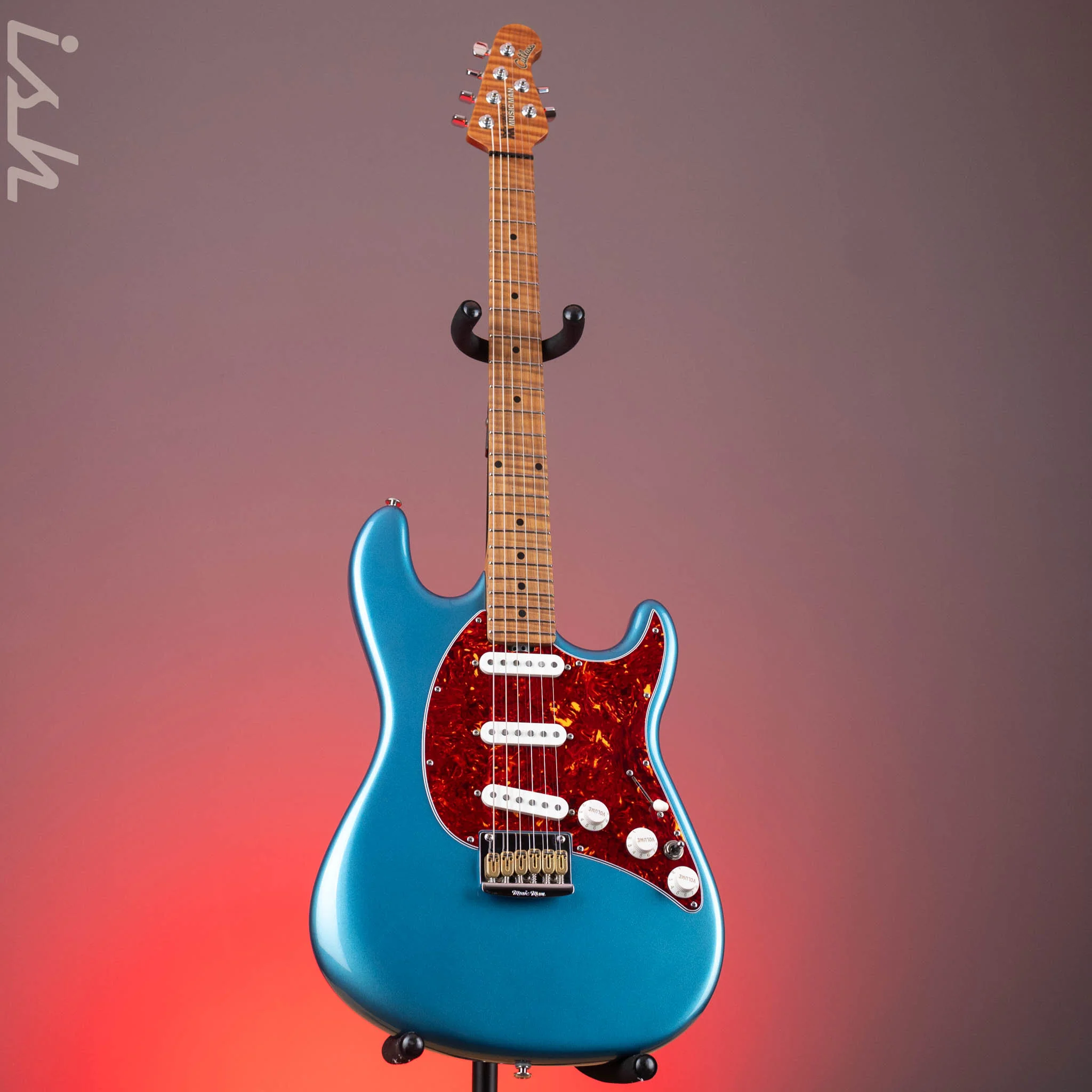 2021 Ernie Ball Music Man Hunter Hayes Cutlass SSS Toluca Lake Blue - Image 2