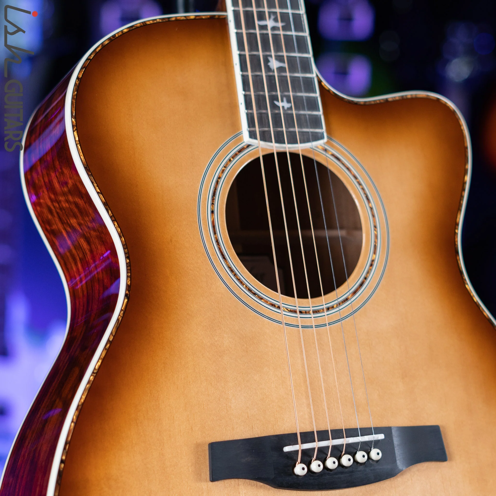 2021 PRS Angelus A40E Acoustic-Electric Guitar Tobacco Sunburst - Image 4