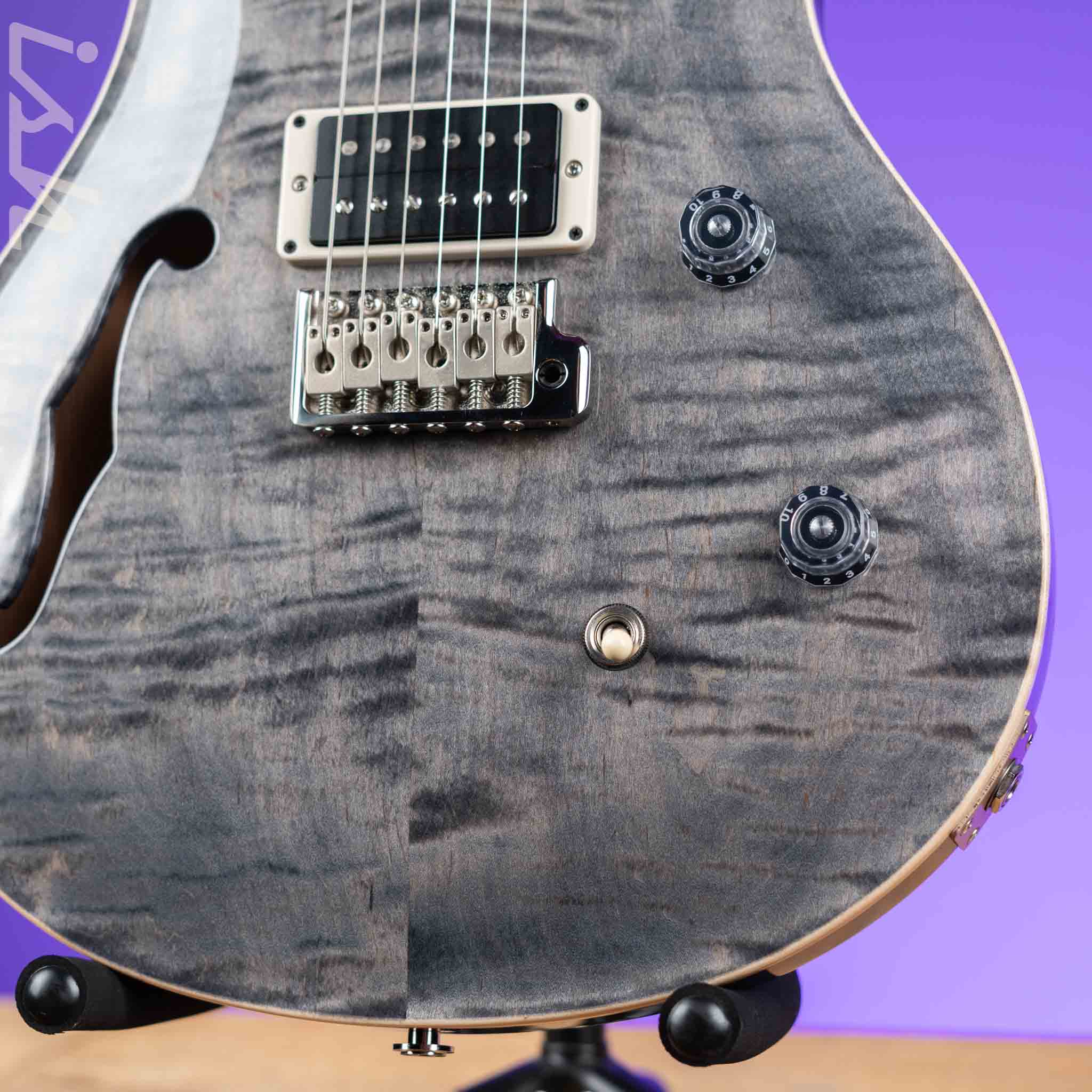 2021 PRS CE 24 Semi-Hollow Electric Guitar Charcoal - Image 4