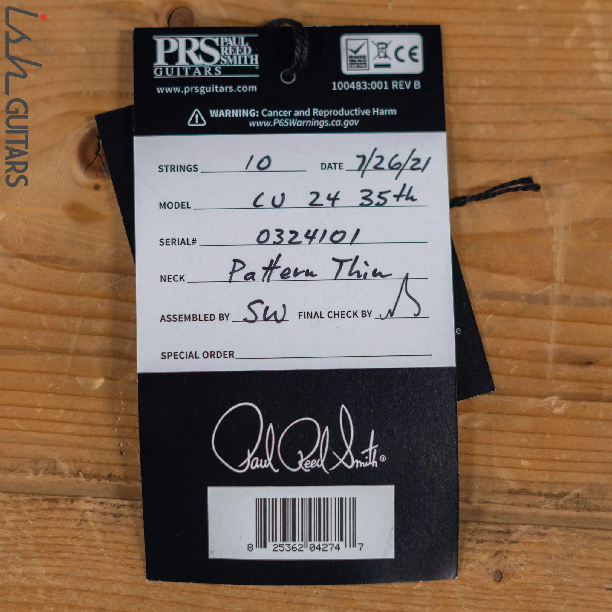 2021 PRS Custom 24 35th Anniversary Violet Blue Burst - Image 13