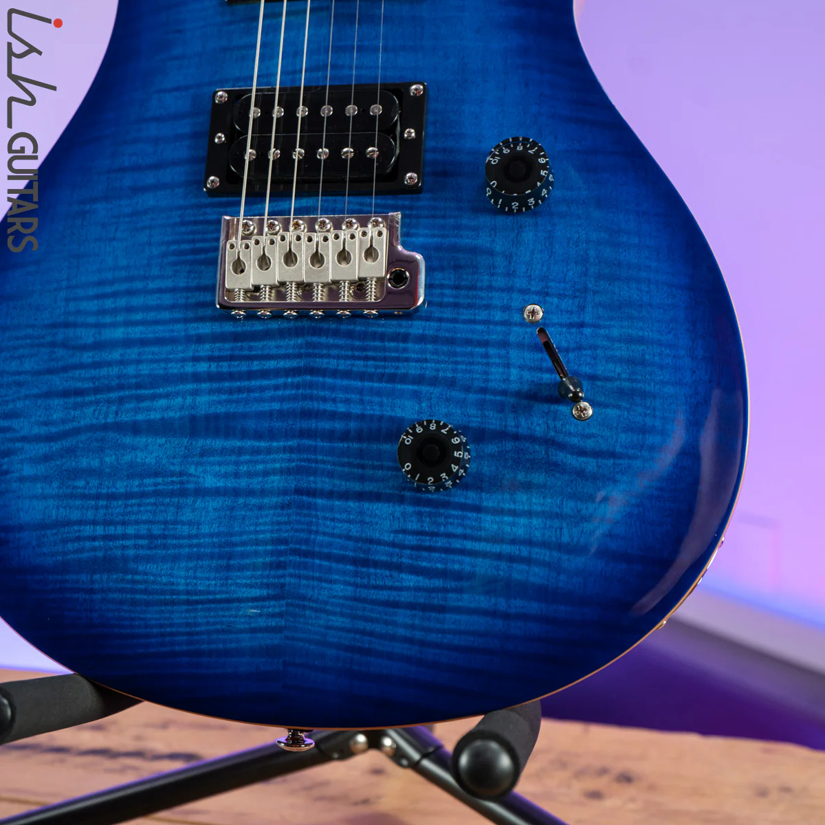 2021 PRS SE Custom 24 Faded Blue Burst - Image 4
