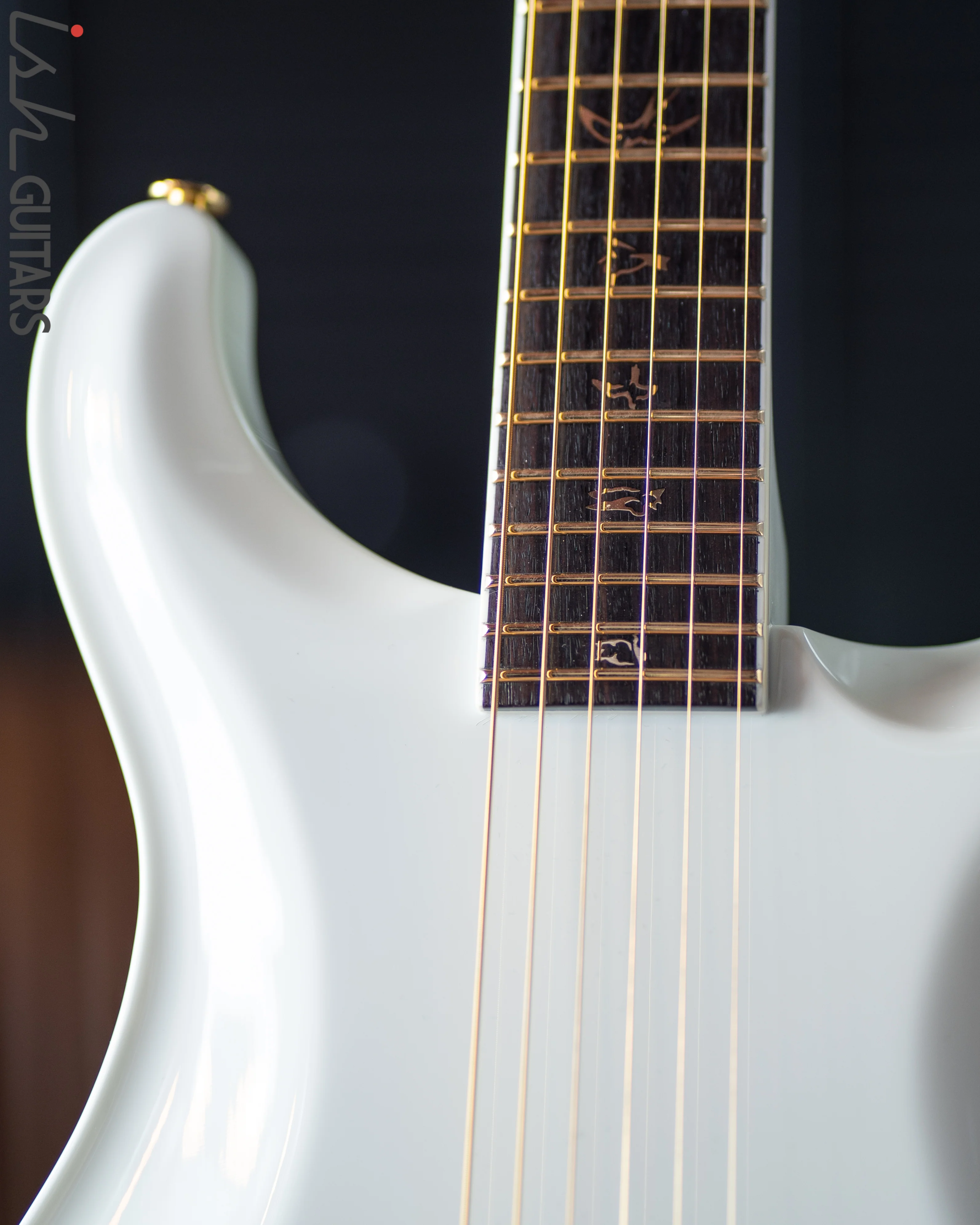 PRS Private Stock Custom 24 "Sculpture" Hollowbody Piezo 3.9lbs 10K Gold Inlay White - Image 3
