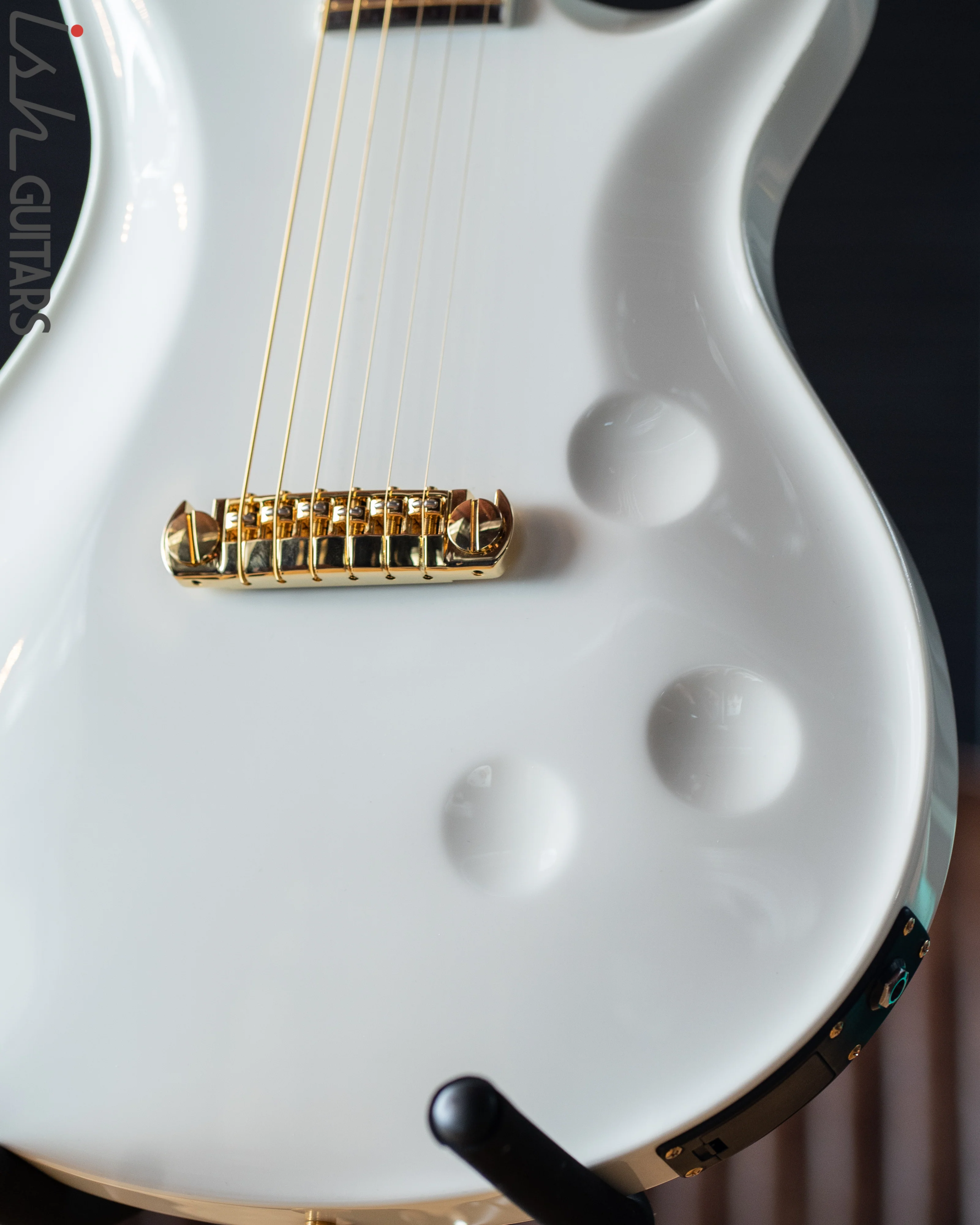 PRS Private Stock Custom 24 "Sculpture" Hollowbody Piezo 3.9lbs 10K Gold Inlay White - Image 4