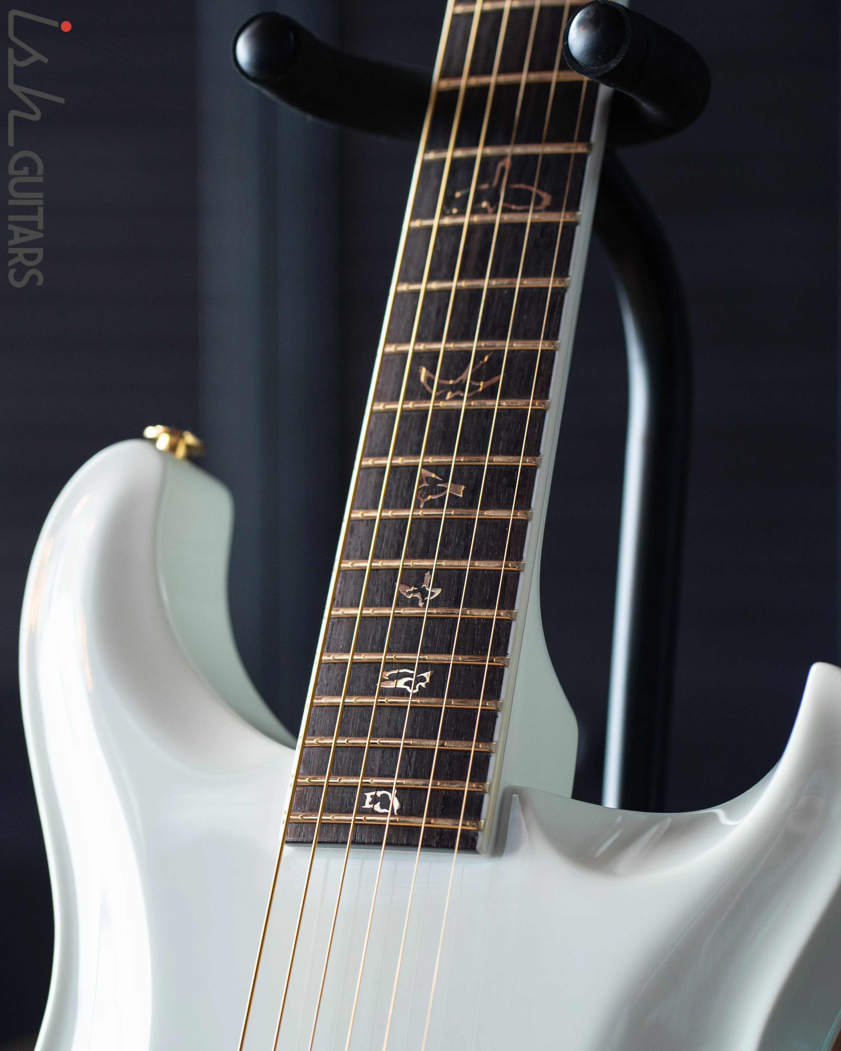 PRS Private Stock Custom 24 "Sculpture" Hollowbody Piezo 3.9lbs 10K Gold Inlay White - Image 7