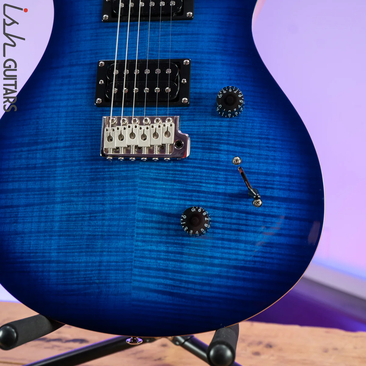 2021 PRS SE Custom 24 Faded Blue Burst - Image 4