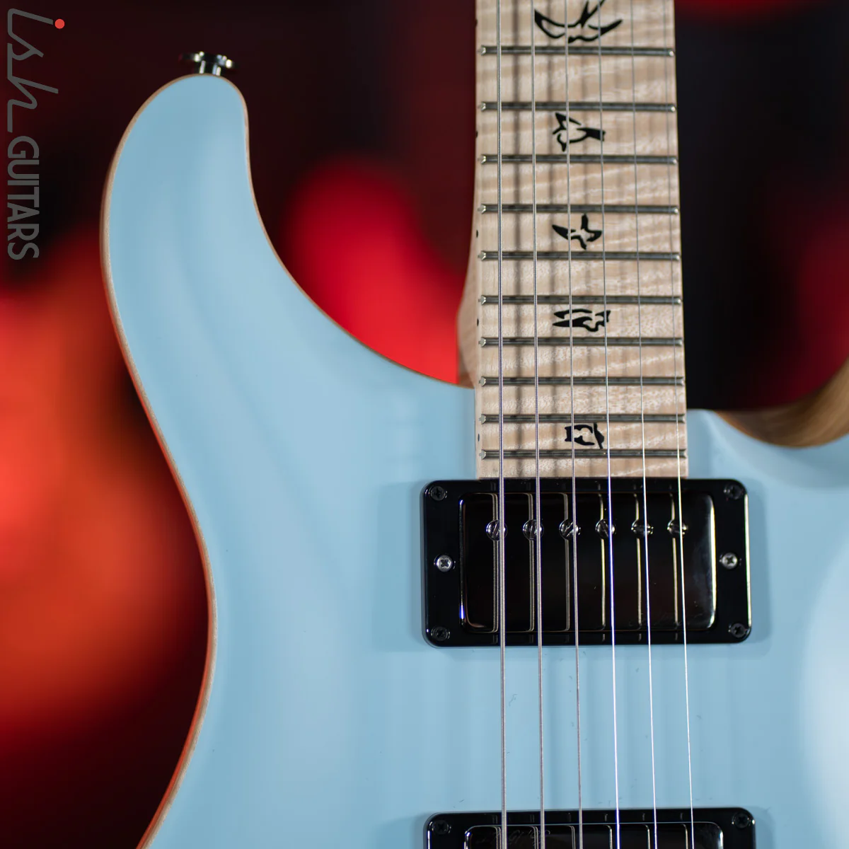 PRS Custom 24 Wood Library Powder Blue Opaque Satin - Image 3