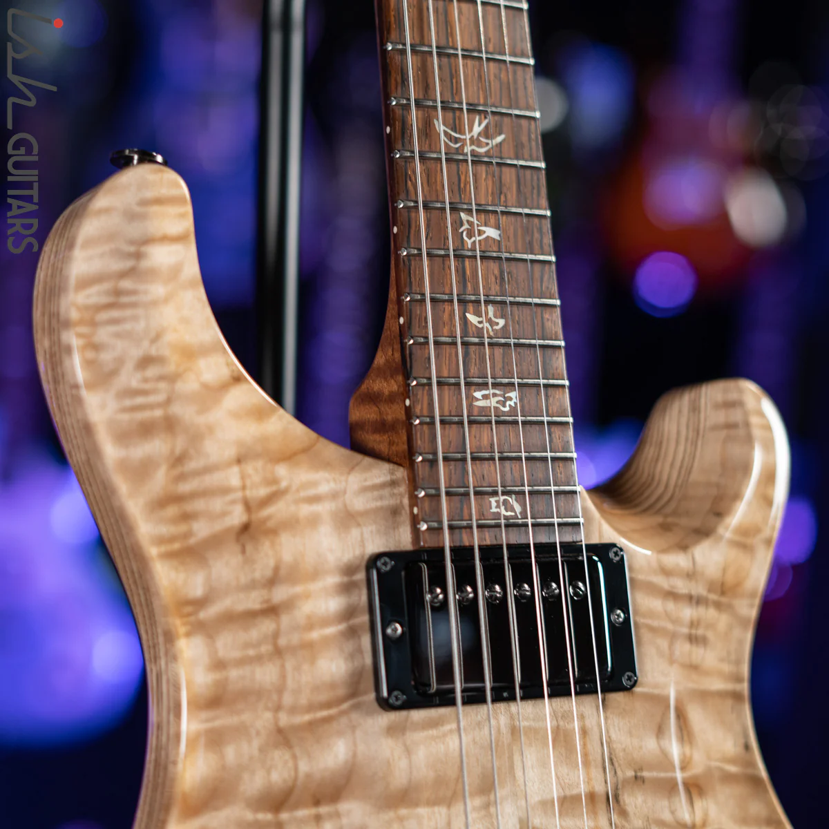 PRS Wood Library Custom 24 10 Top Quilt Torrefied Maple Neck Natural Gloss - Image 5