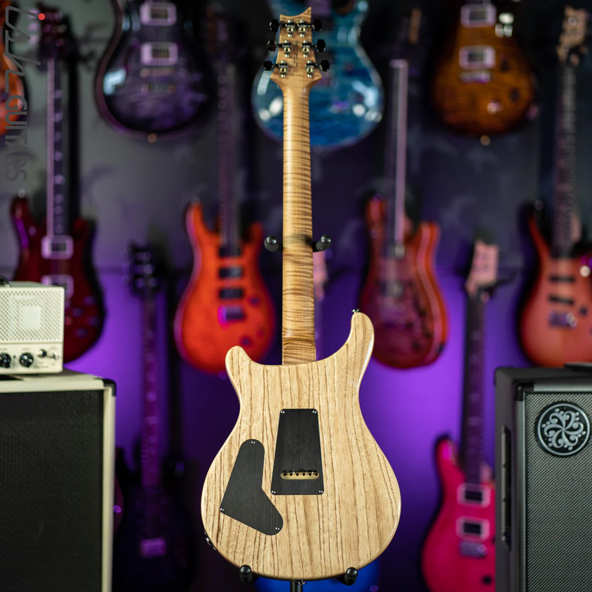 PRS Custom 24 Wood Library River Blue One Piece Quilt 10 Top - Image 7