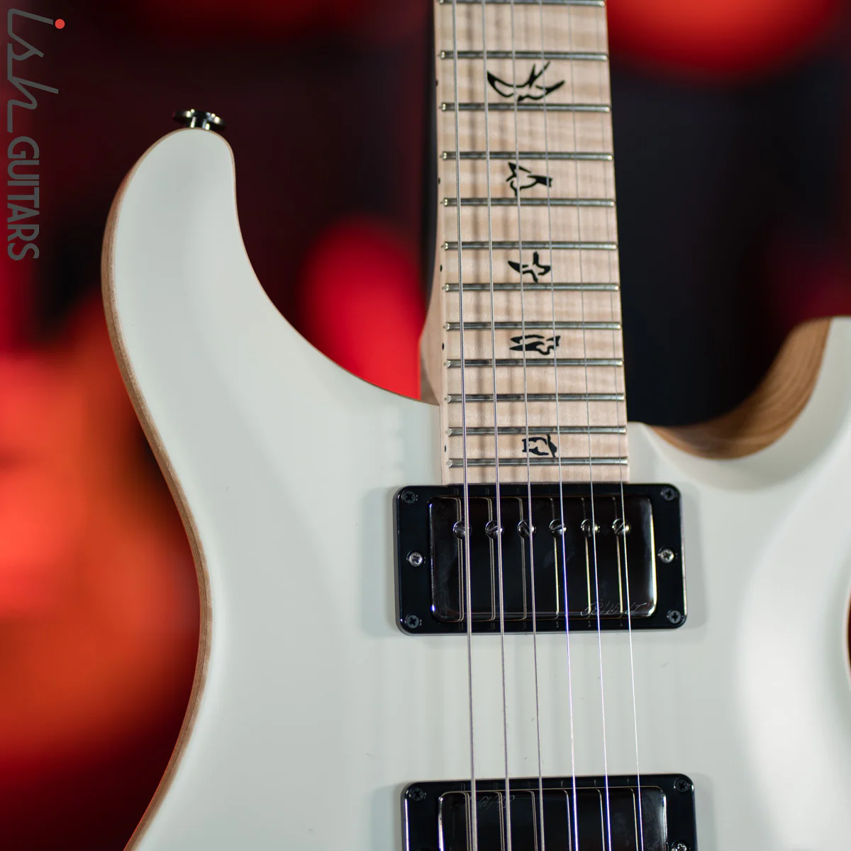 PRS Custom 24 Wood Library Opaque Satin White - Image 3